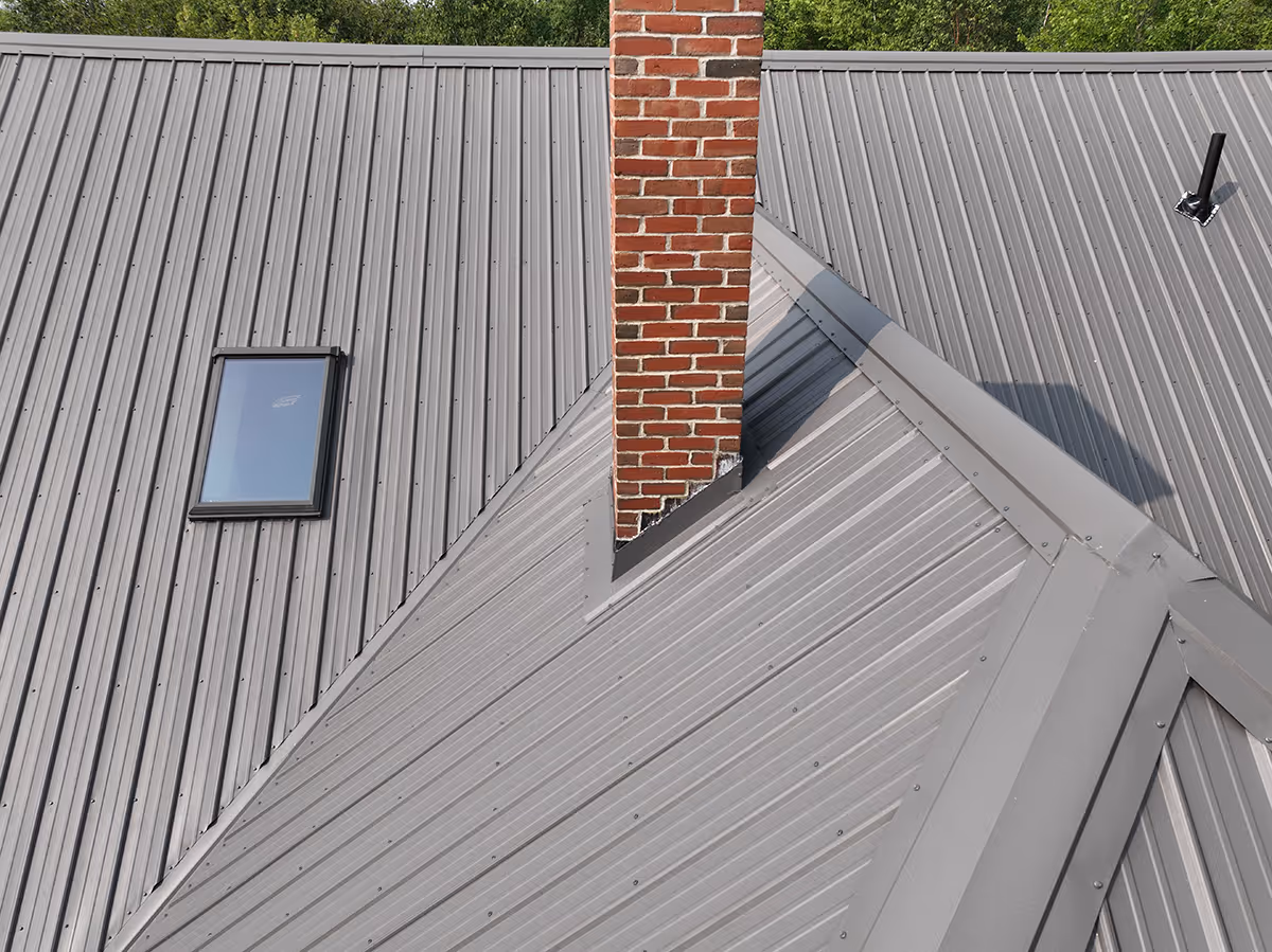 Roofing materials sample showcasing color and finish choices for residential projects.