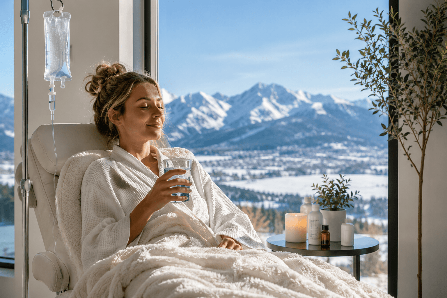 Wellness treatment consultation room at June Beauty Lab med spa in Pinedale, Wyoming