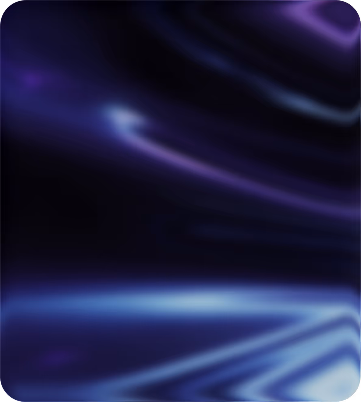 Fundo abstrato com ondas suaves em tons de azul e roxo escuro.