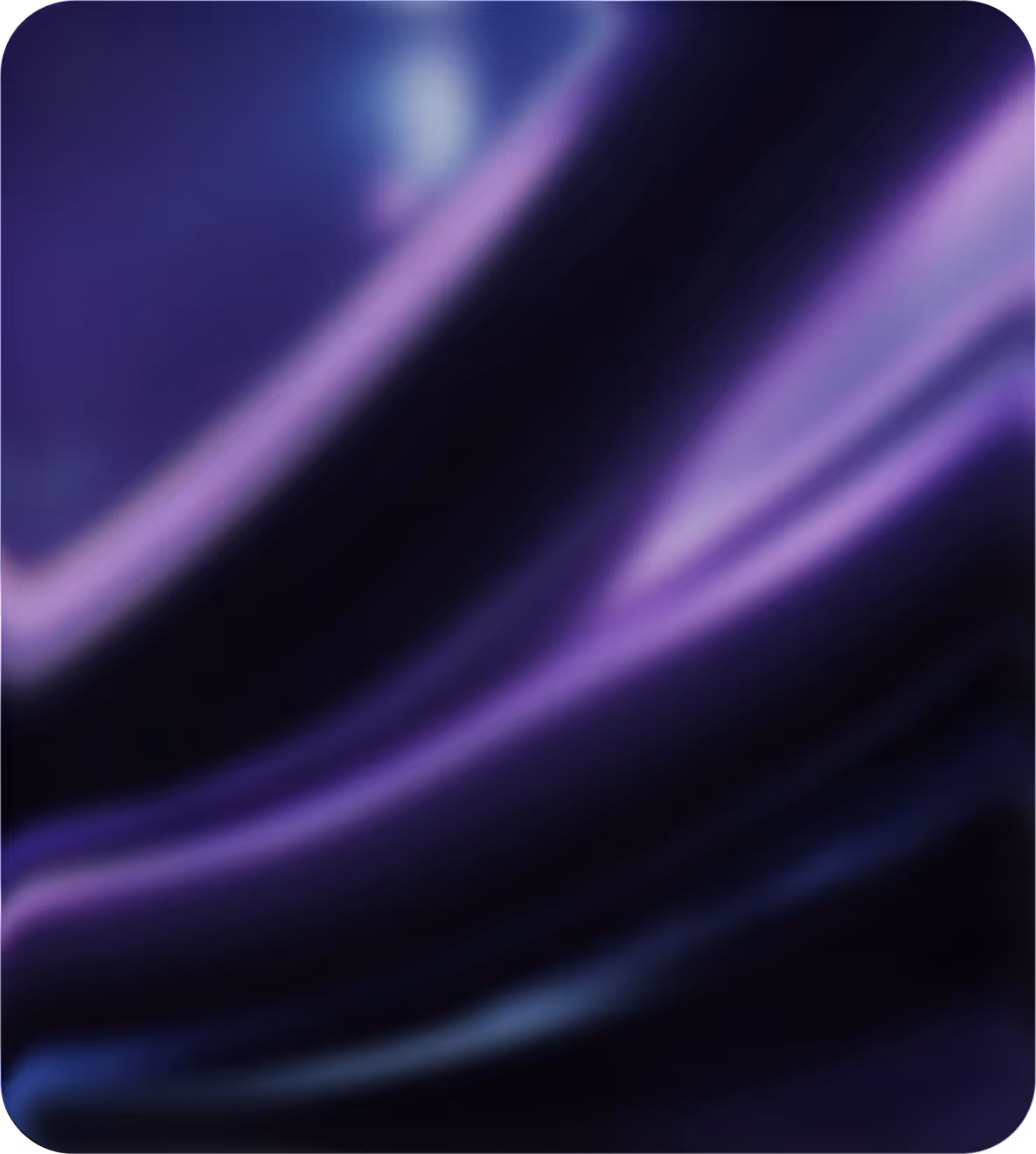 Padrão abstrato com ondas suaves em tons de roxo e azul escuro.
