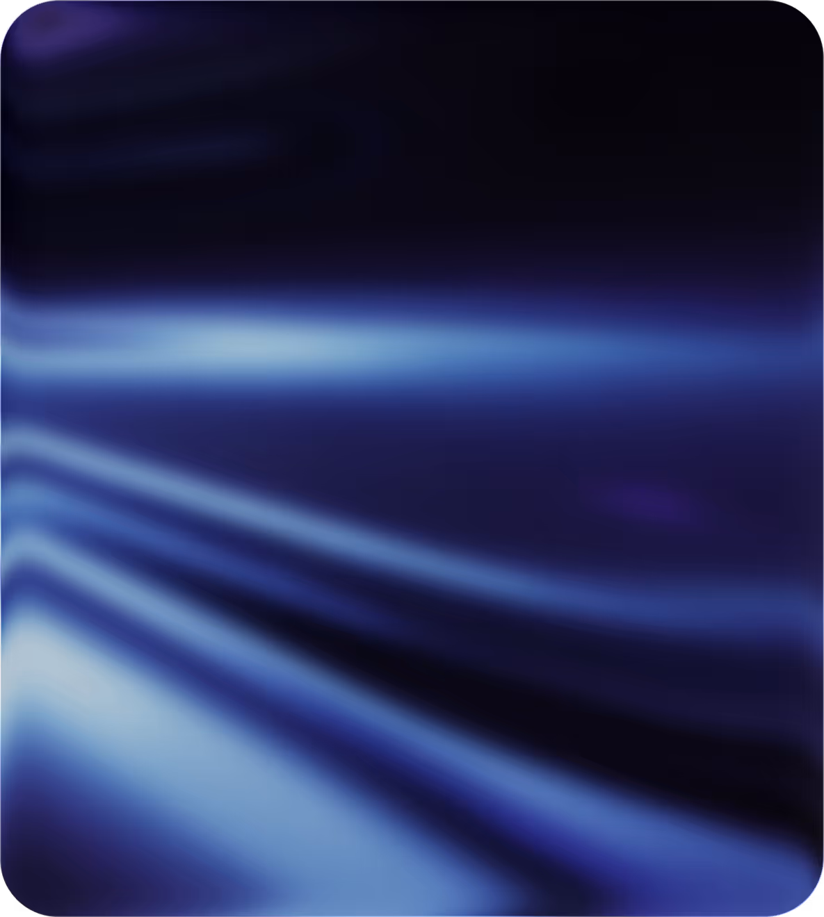 Padrão abstrato com raias de luz azul e roxa em fundo escuro desfocado.
