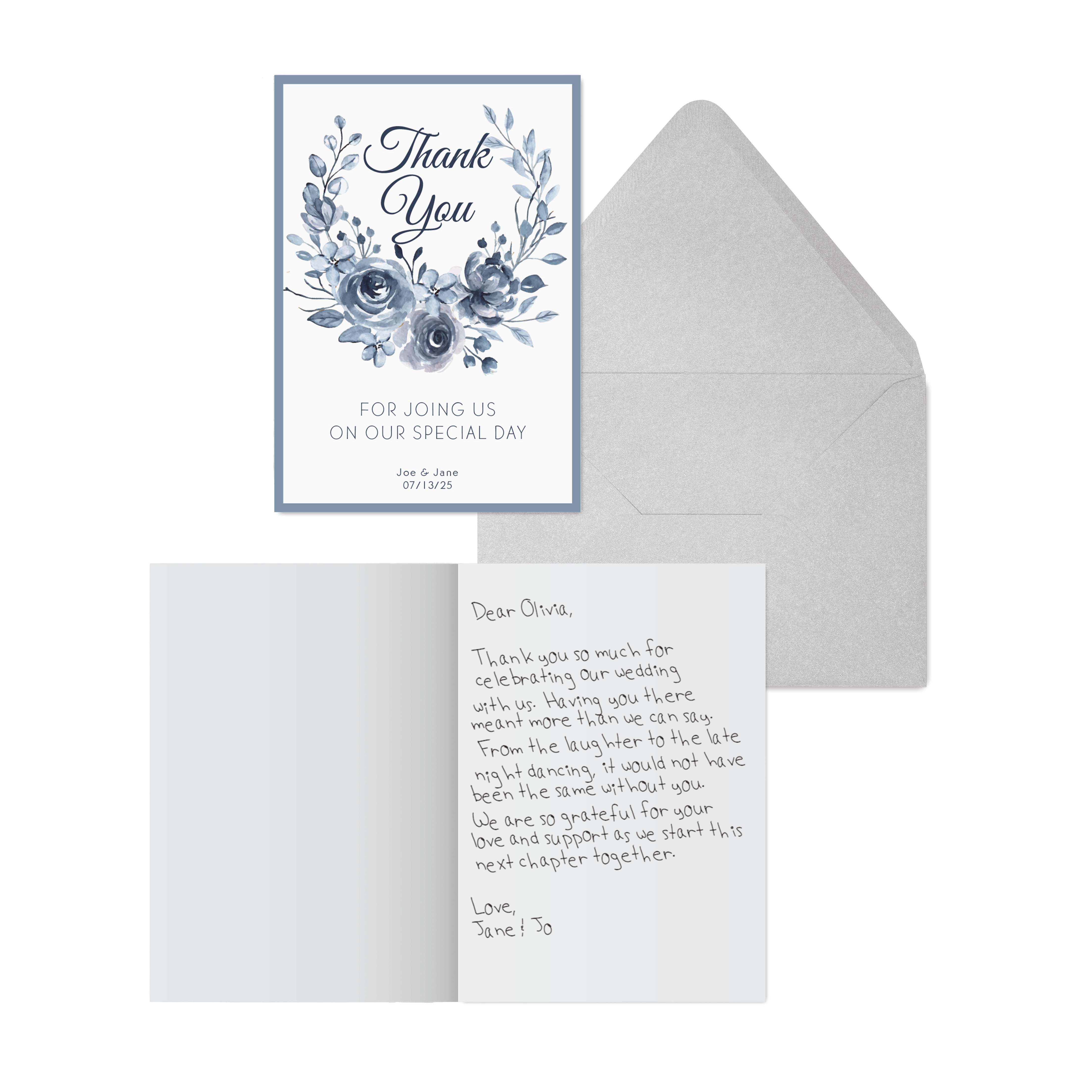 Pen plotter writing a card with real ink