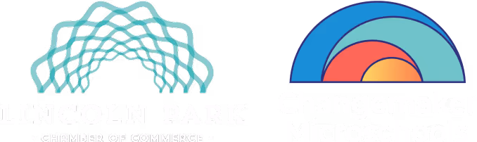 Logos of Lincoln Park Chamber of Commerce and Changemaker Microschools side by side.