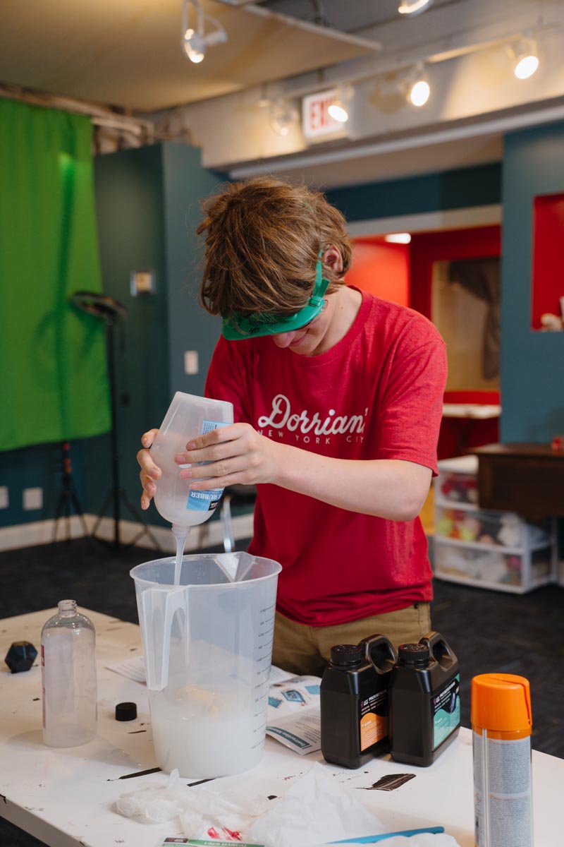 image of a school event (science fair)