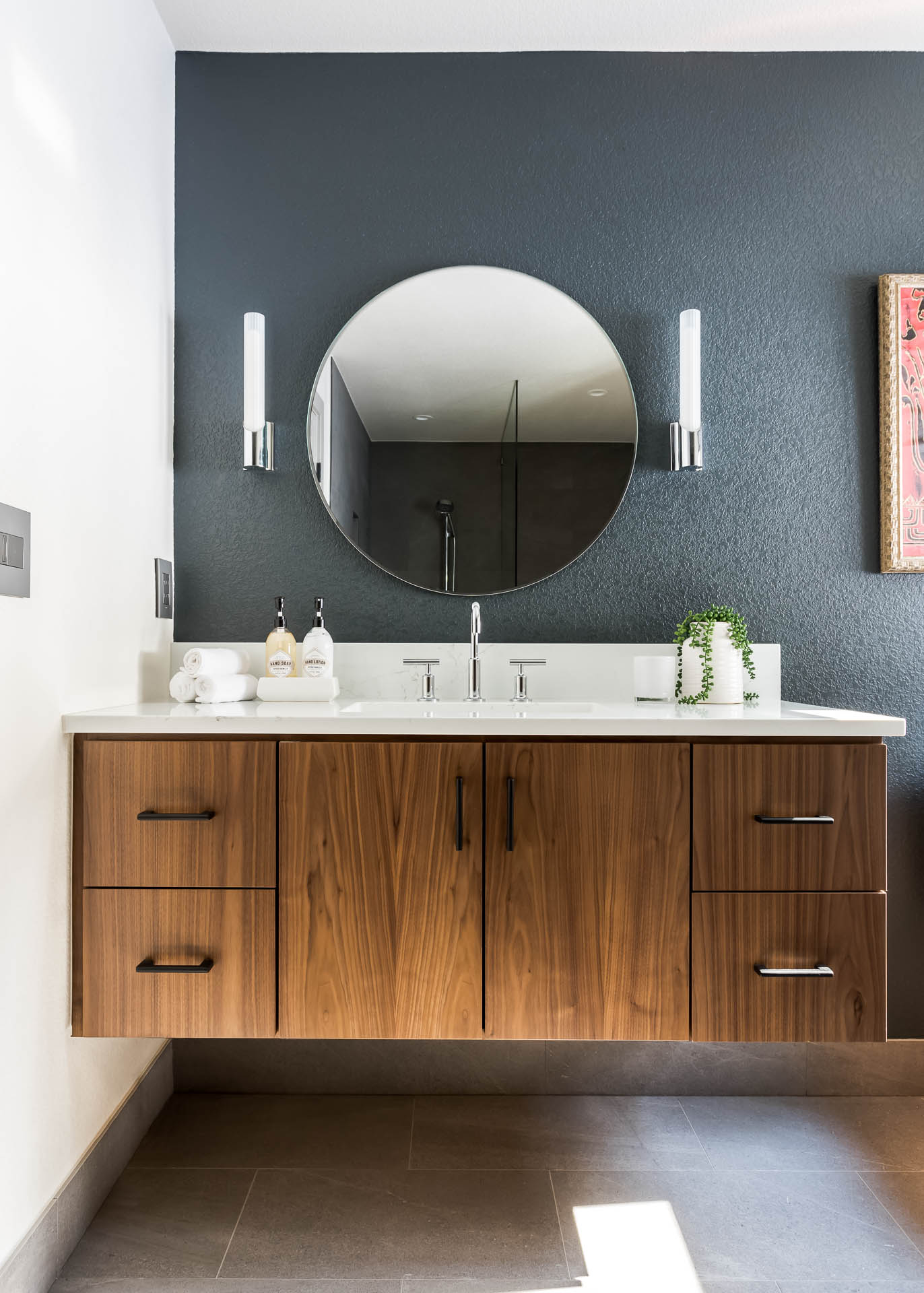 Meadow home remodel with white oak island and natural materials