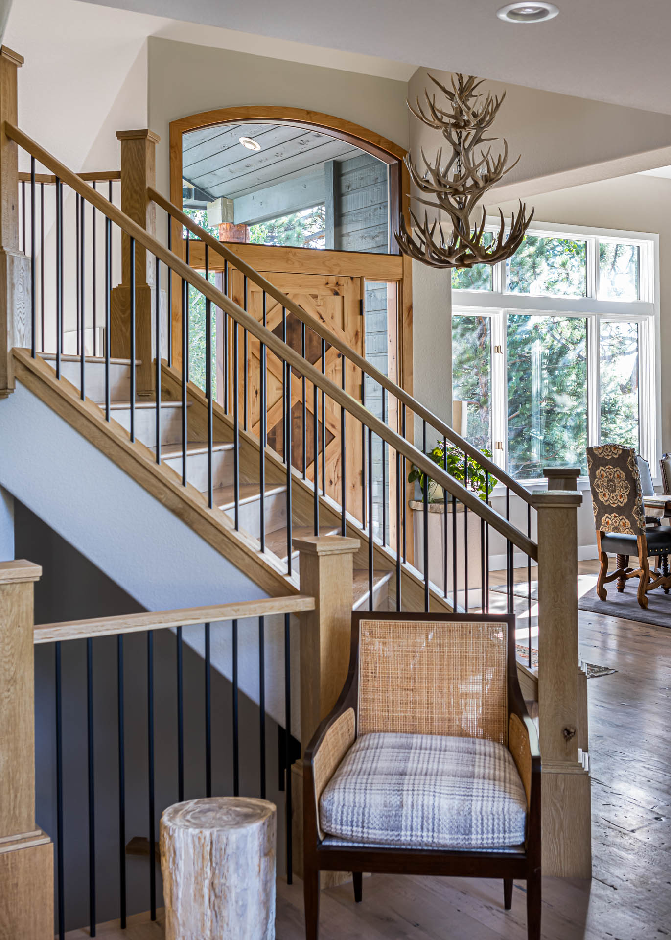 Bierstadt Colorado home with natural stone and wood accents