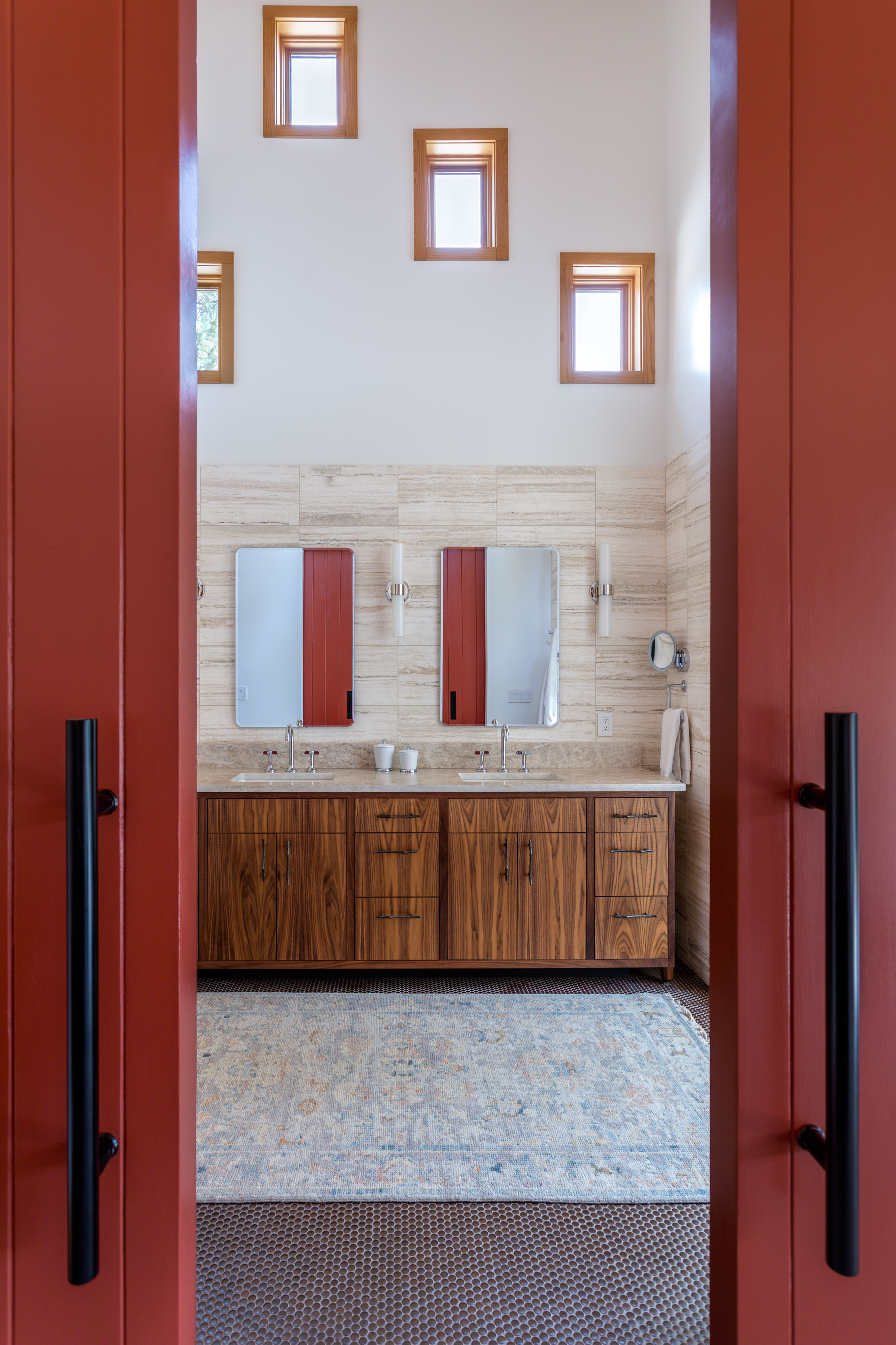 Meadow Drive interior with custom millwork and natural light