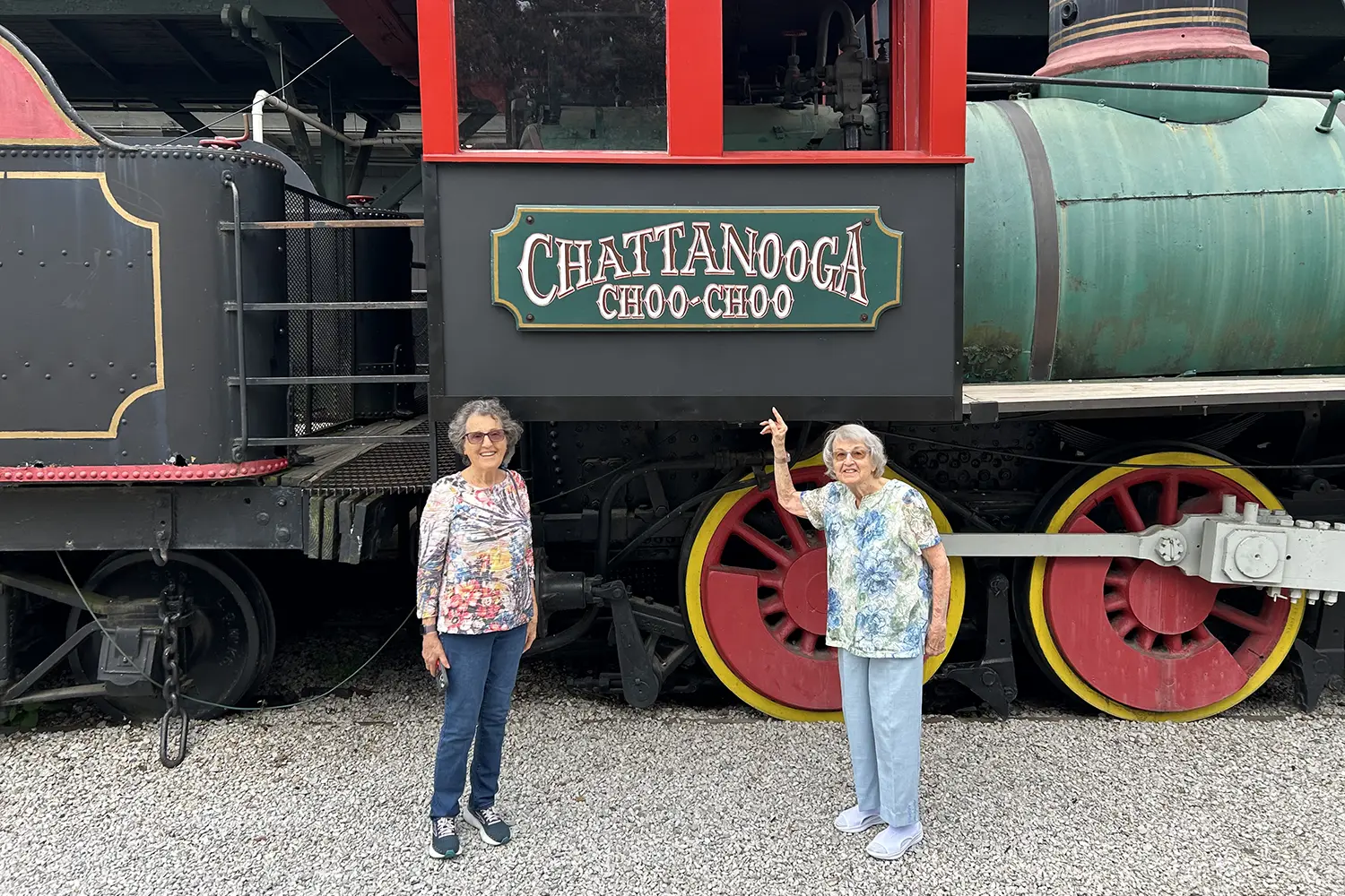 Two residents visit the Chattanooga Choo-Choo