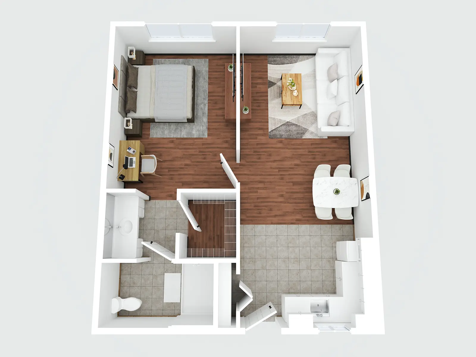 The Bridge at Ooltewah One Bedroom Deluxe Floor Plan