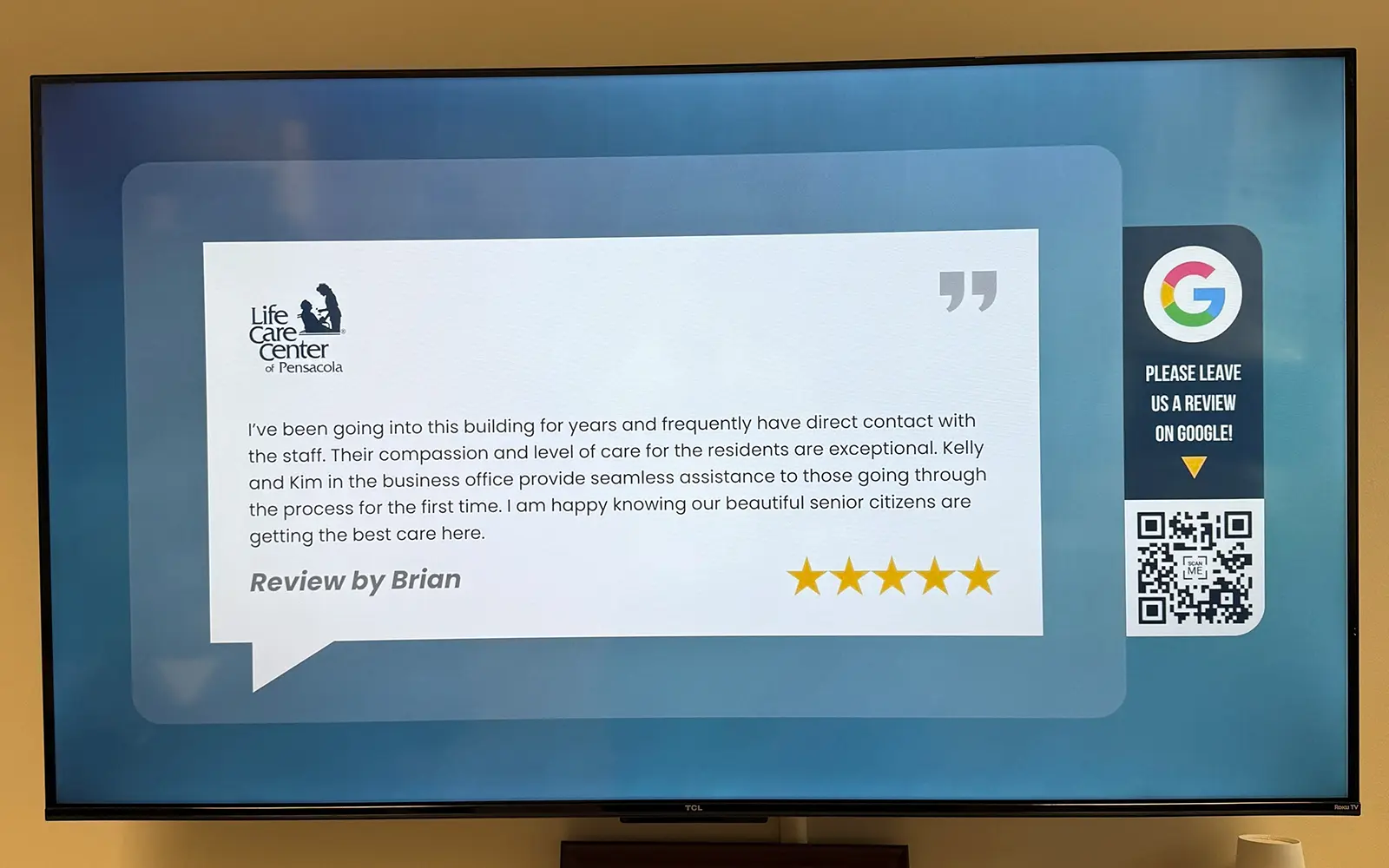 Placeholder: family reading reviews together