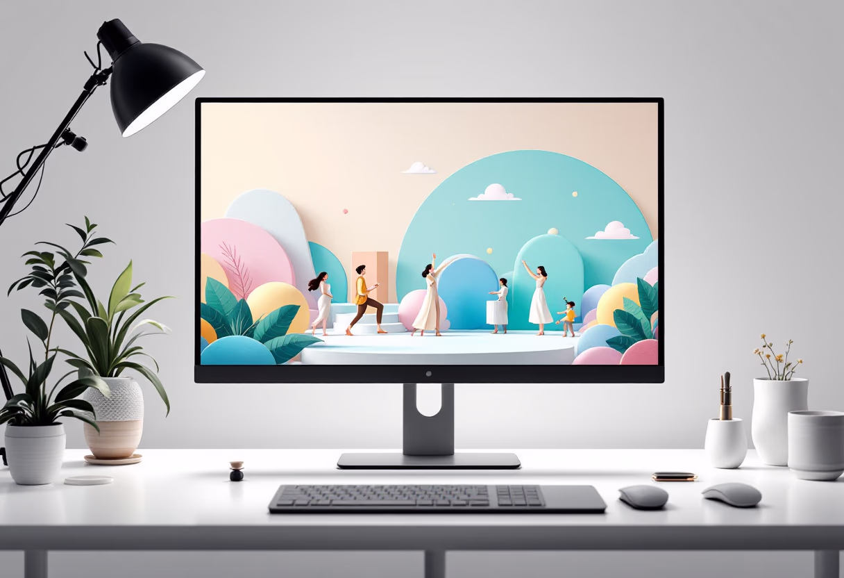 [digital project] animation sequence, on a desktop monitor