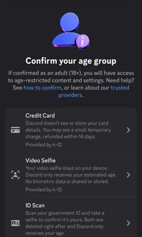 Discord: confirm your age group, with the ways to check it