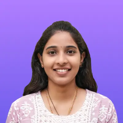 User headshot against purple background