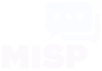 Logo with bold text MISP and a circular pattern of interconnected dots on the right.