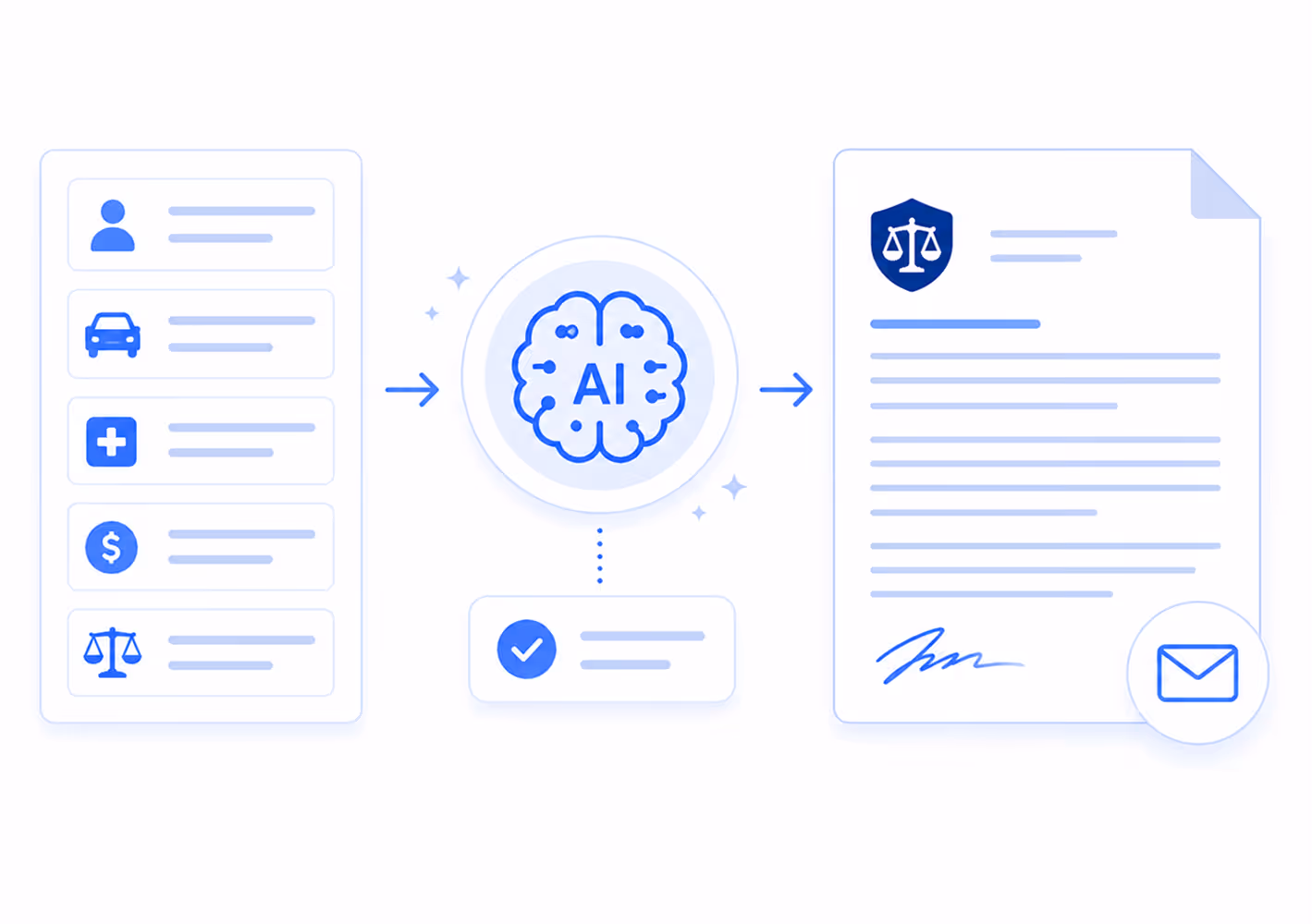 Completed client communication showing a transcript and a 31-second audio recording about a lemon law inquiry for a 2017 Toyota Camry with Law Practice AI, dated 20 Mar 2025, 8:47 AM.