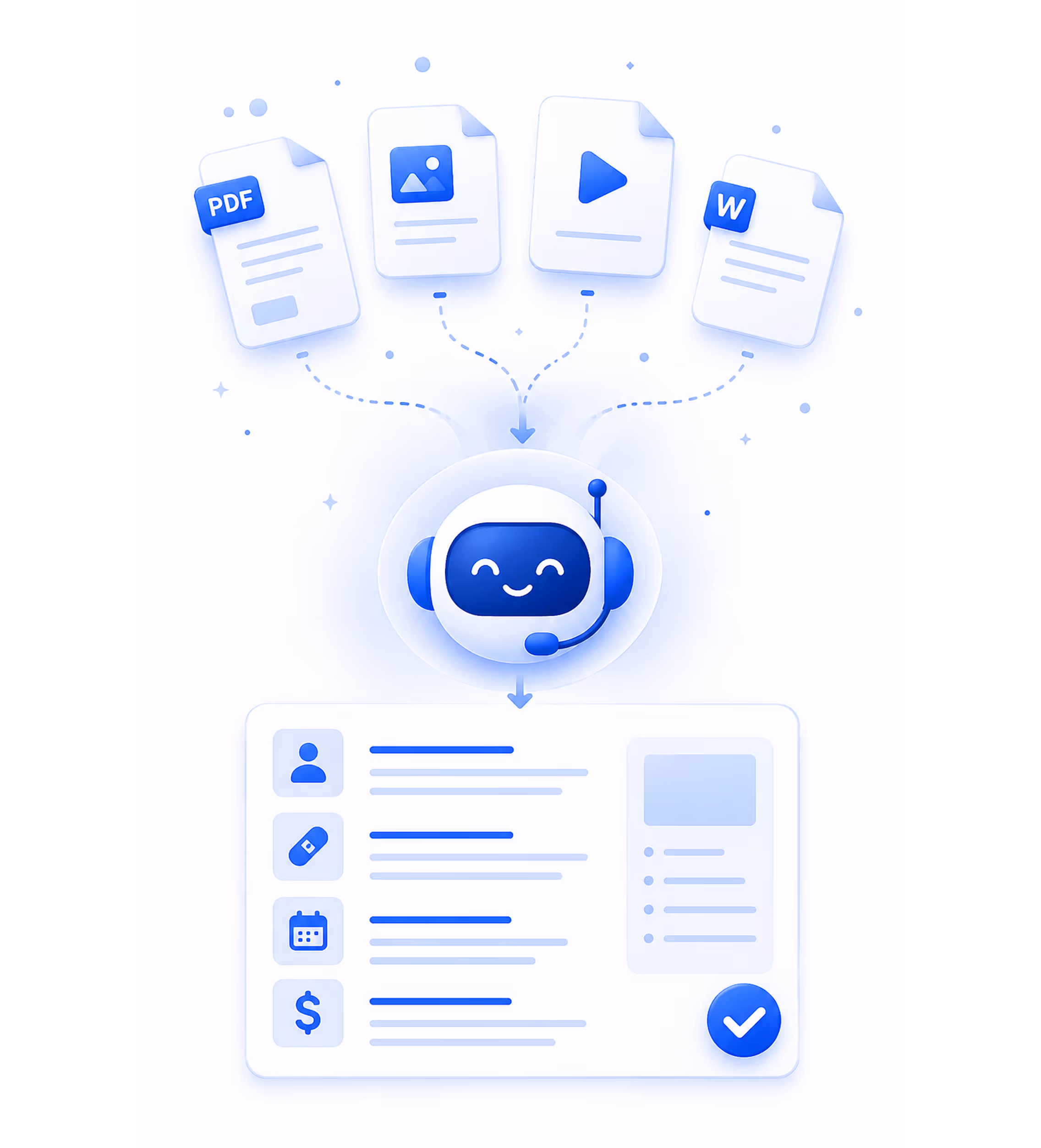 Four blue icons with text describing automatic repair timelines, state lemon law requirements with a US map, compliant demand letters with a legal document, and case documents with folder and papers.