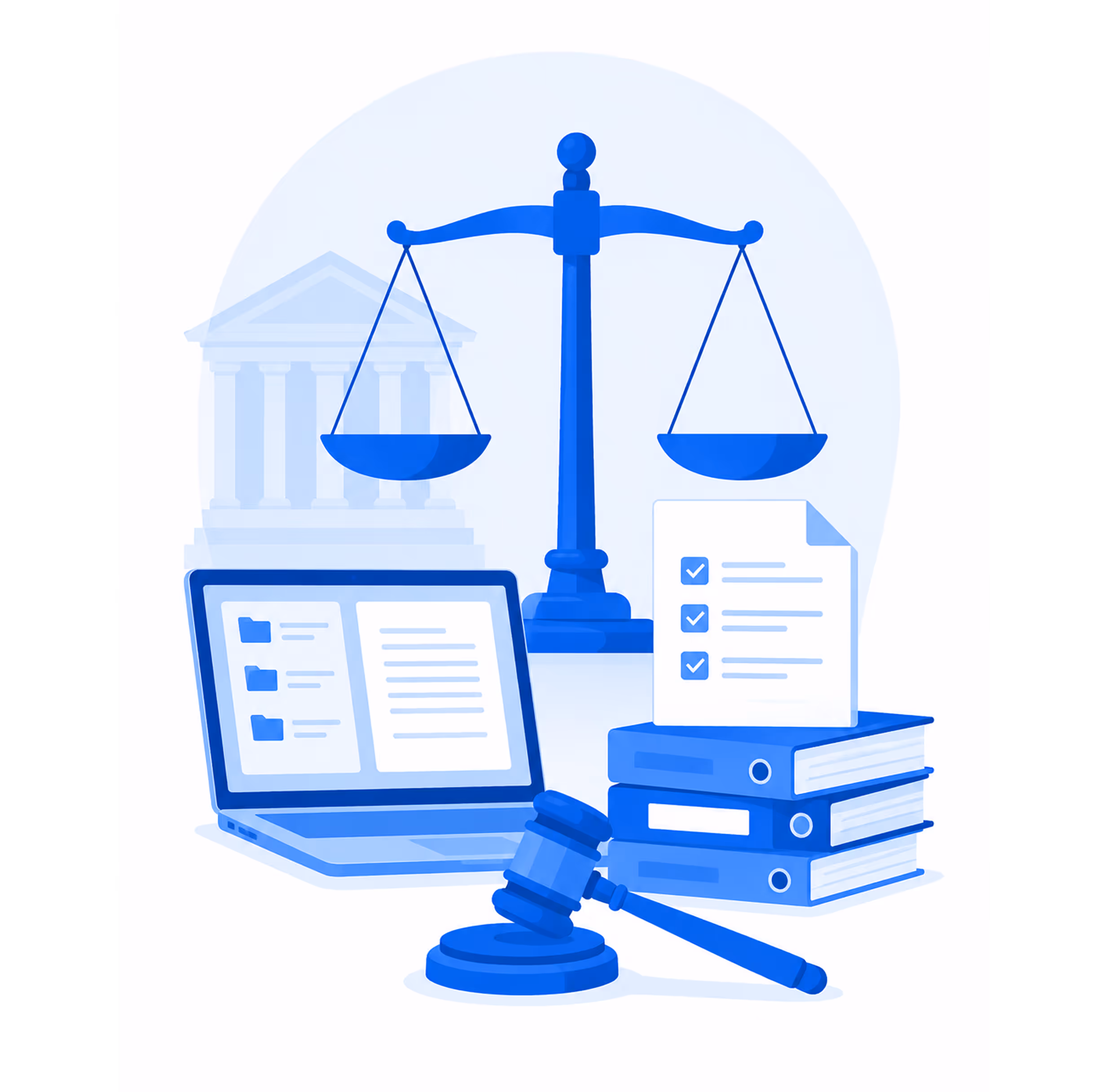 Four blue icons with text describing automatic repair timelines, state lemon law requirements with a US map, compliant demand letters with a legal document, and case documents with folder and papers.