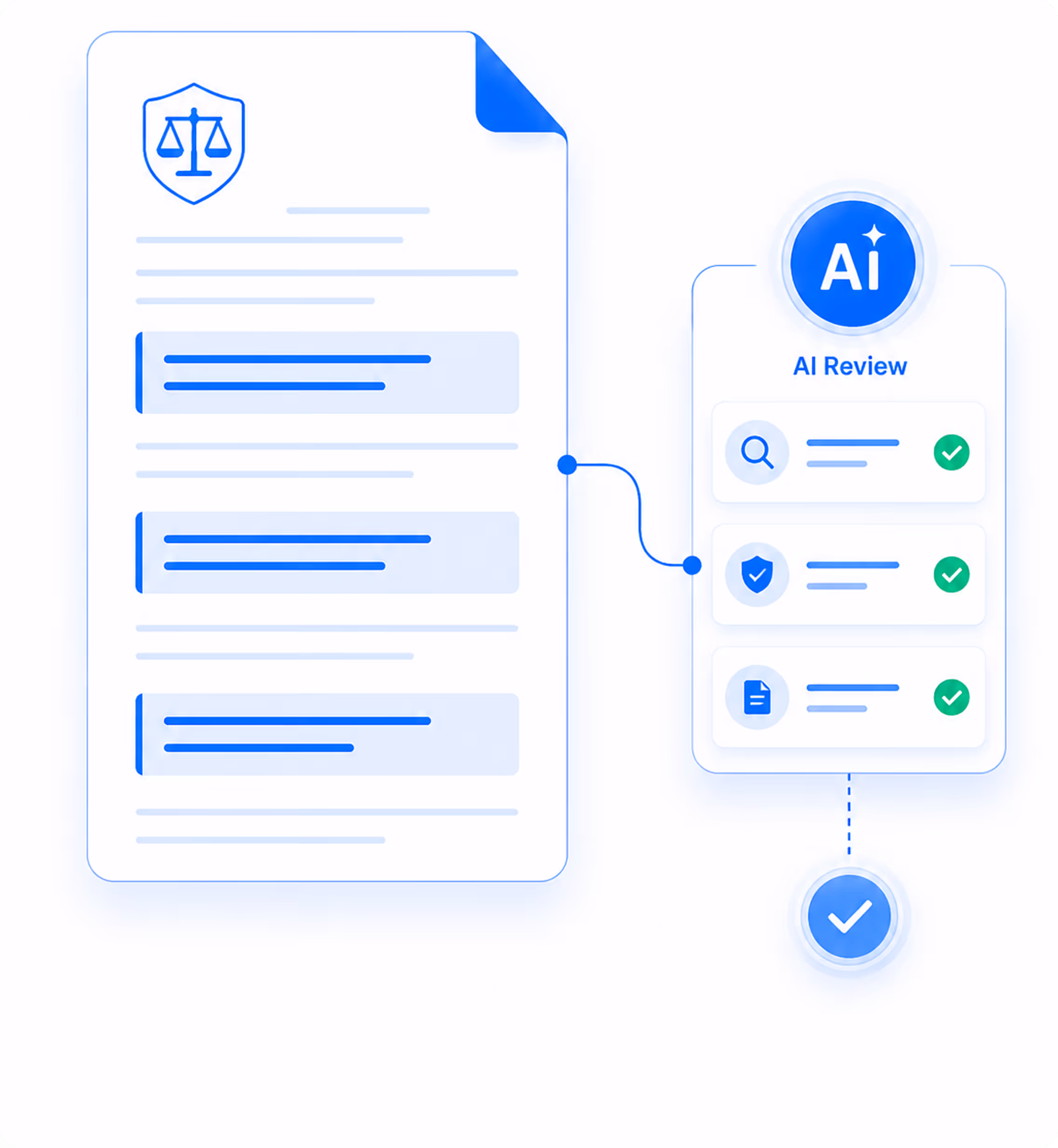 Four blue icons with text describing automatic repair timelines, state lemon law requirements with a US map, compliant demand letters with a legal document, and case documents with folder and papers.