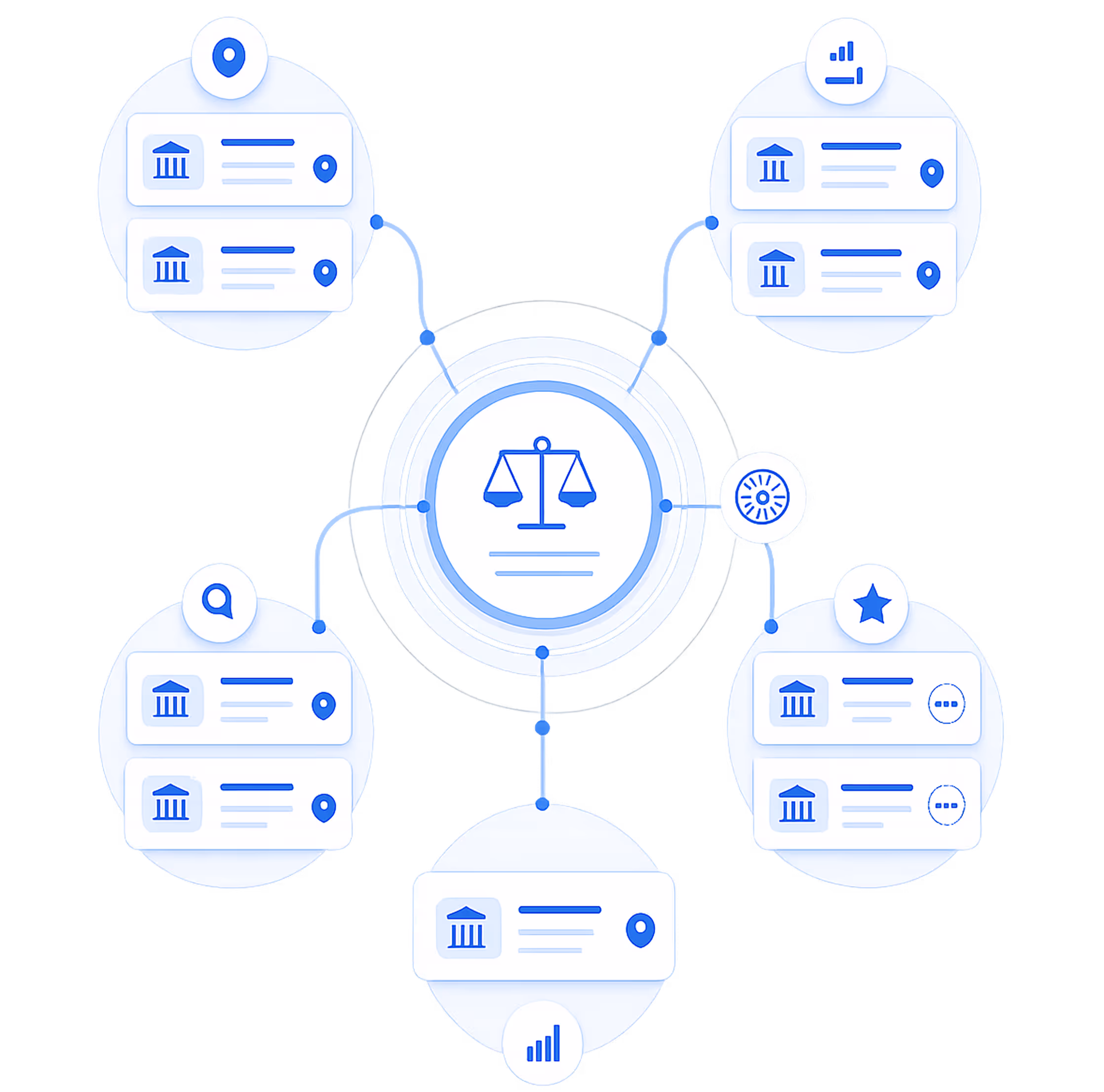 Illustration of a robot generating a signed document quickly, symbolized by profile and insurance icons, an arrow, and a stopwatch.