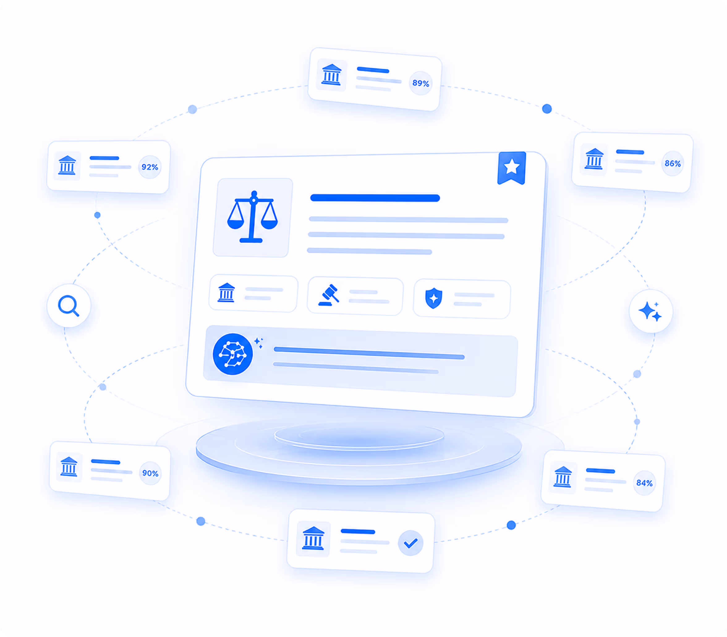 Four blue icons with text describing automatic repair timelines, state lemon law requirements with a US map, compliant demand letters with a legal document, and case documents with folder and papers.