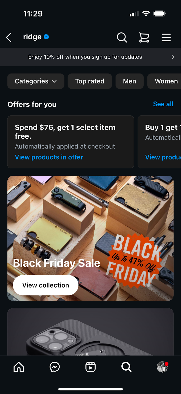 Meta Shop sync offers with Shopify