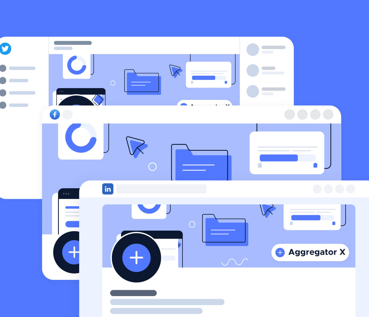Aggregator X - Social Media Assets - Upvoting Webflow Template
