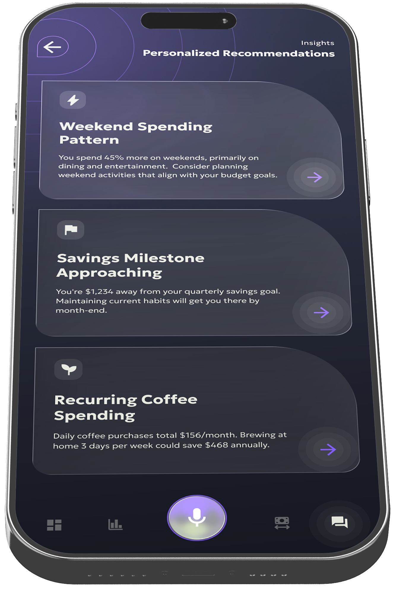 Smartphone showing a Care Guidance app screen with communication tips on speaking clearly and managing repetition.