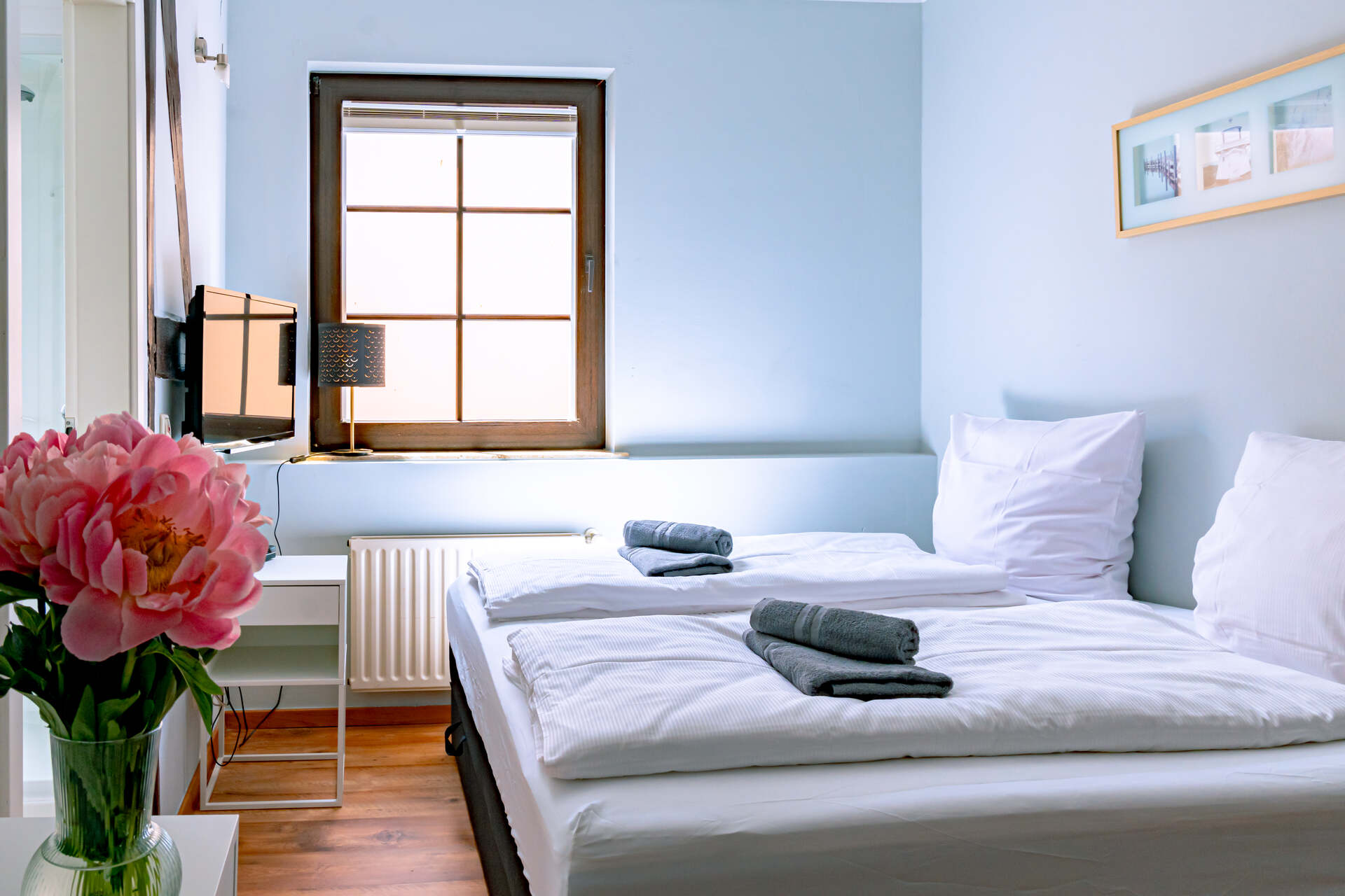 Doppelbett in der Ferienwohnung