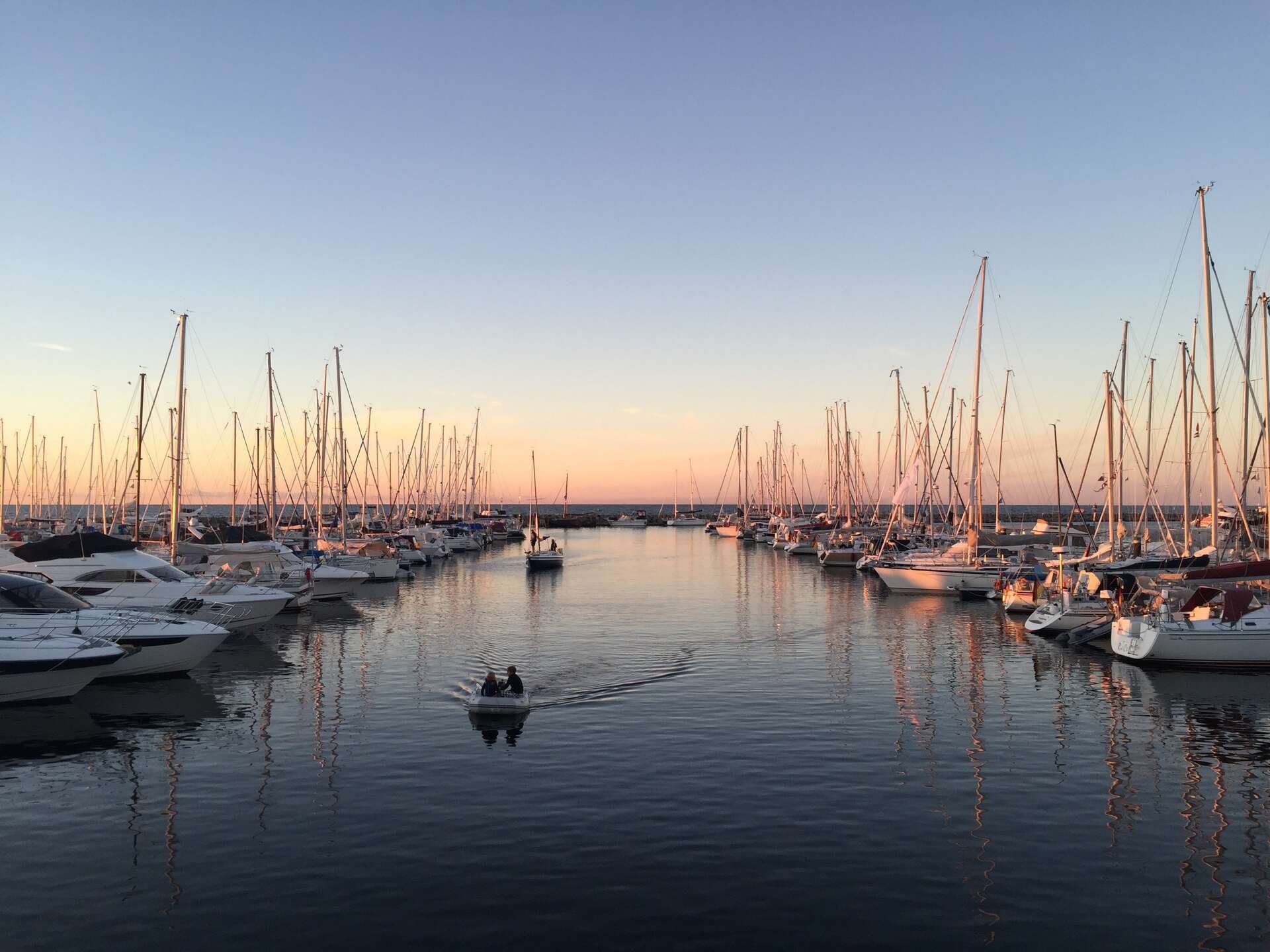 Hafen von Kühlungsborn bei Sonnenuntergang