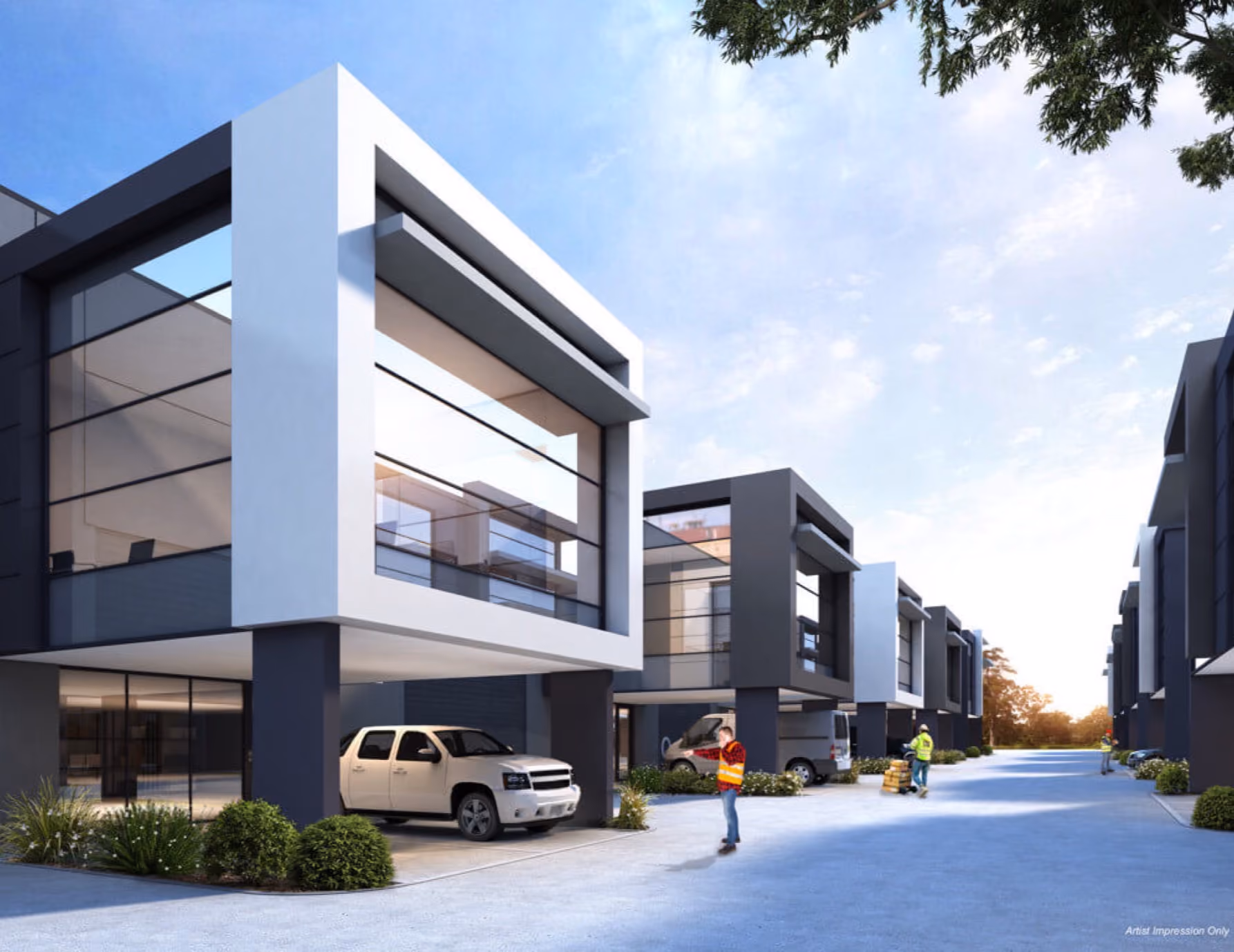 Contemporary commercial building development