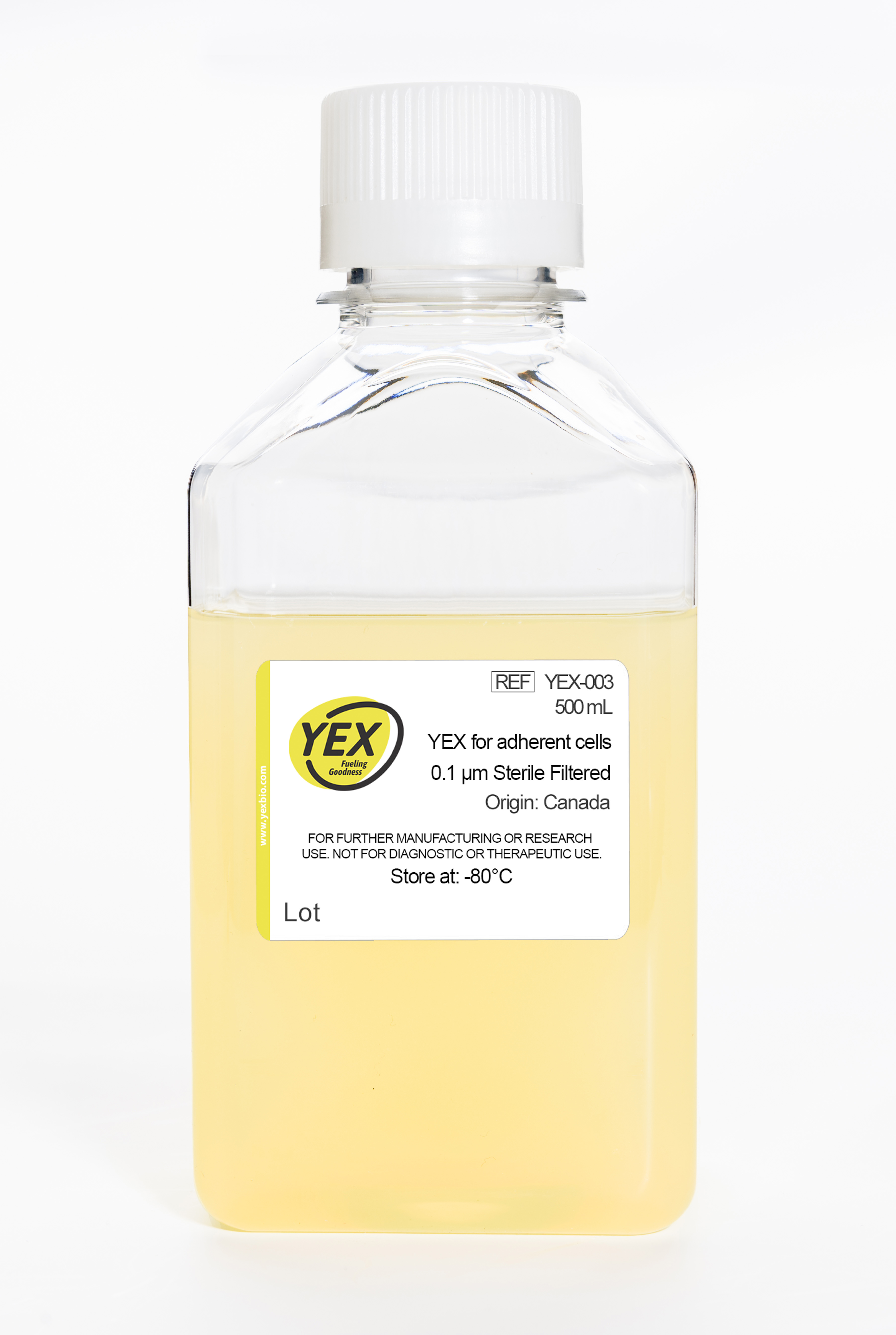 500 mL bottle of YEX cell culture supplement