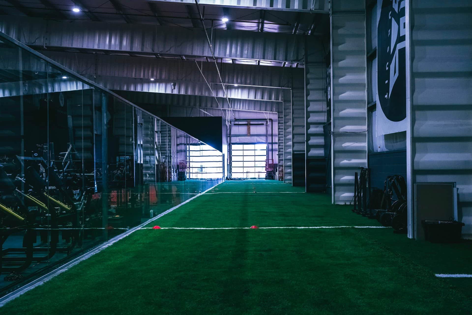 Interior view of turf training at Pursuit Training, the premier strength facility in Windsor.
