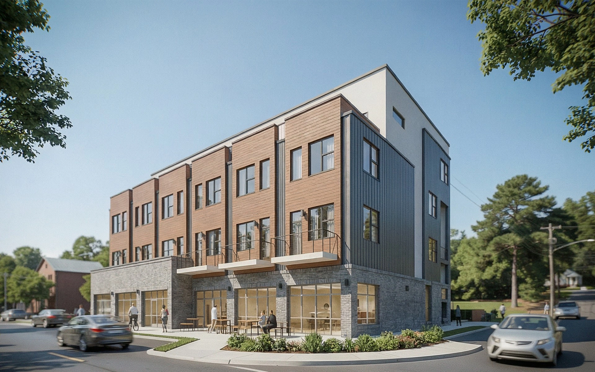Outdoor rendering of Suttree Condo Building