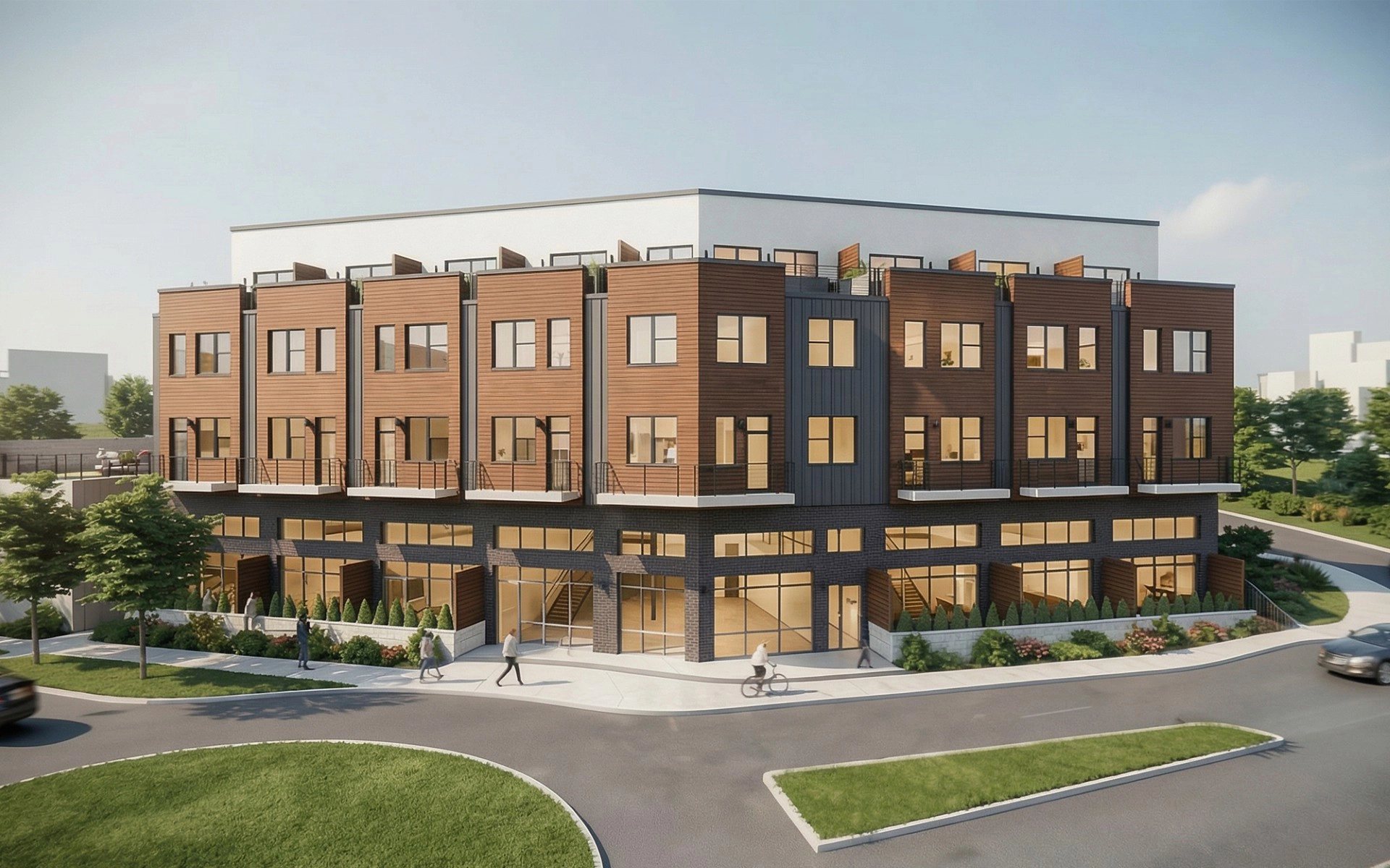 Outdoor rendering of Hawthorne Condo Building