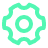 Teal gear icon symbolizing engineering or settings.