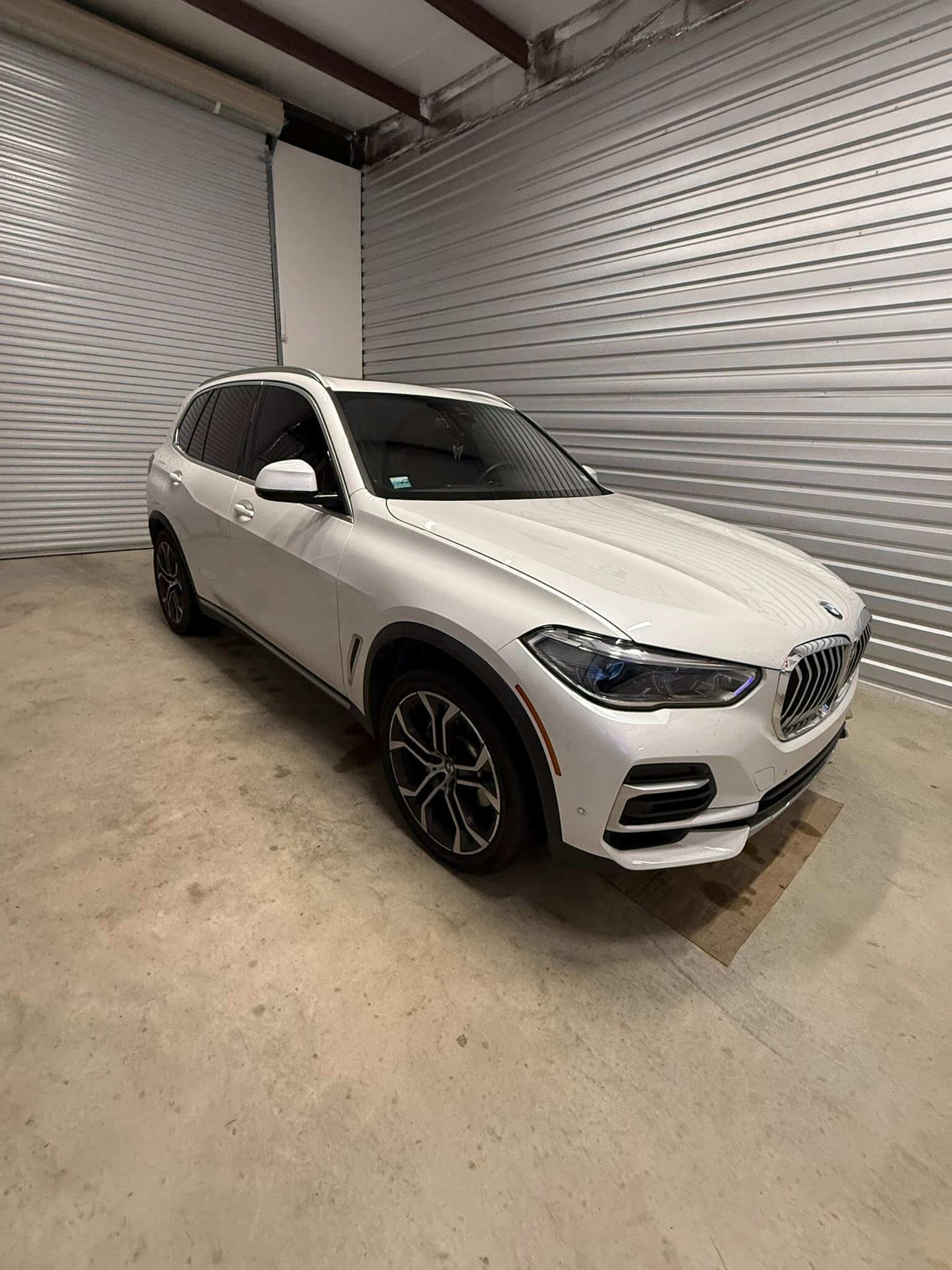 White truck with window tinting