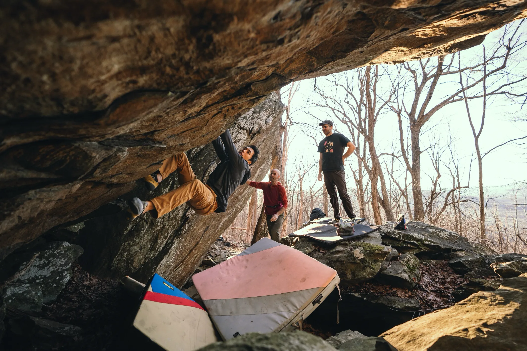 Climber on the wall during the Mellow Rock Games