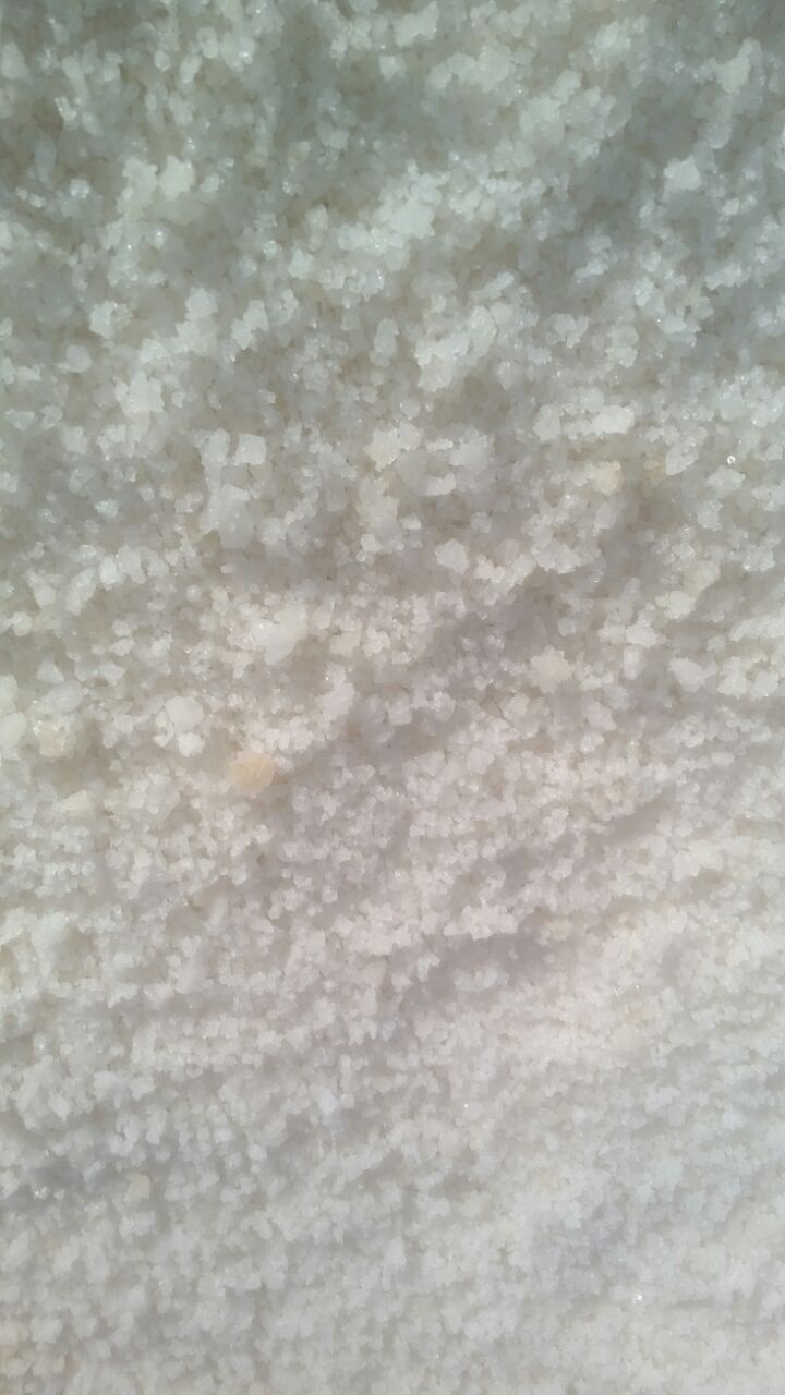 Washed industrial solar salt at a marine salt works