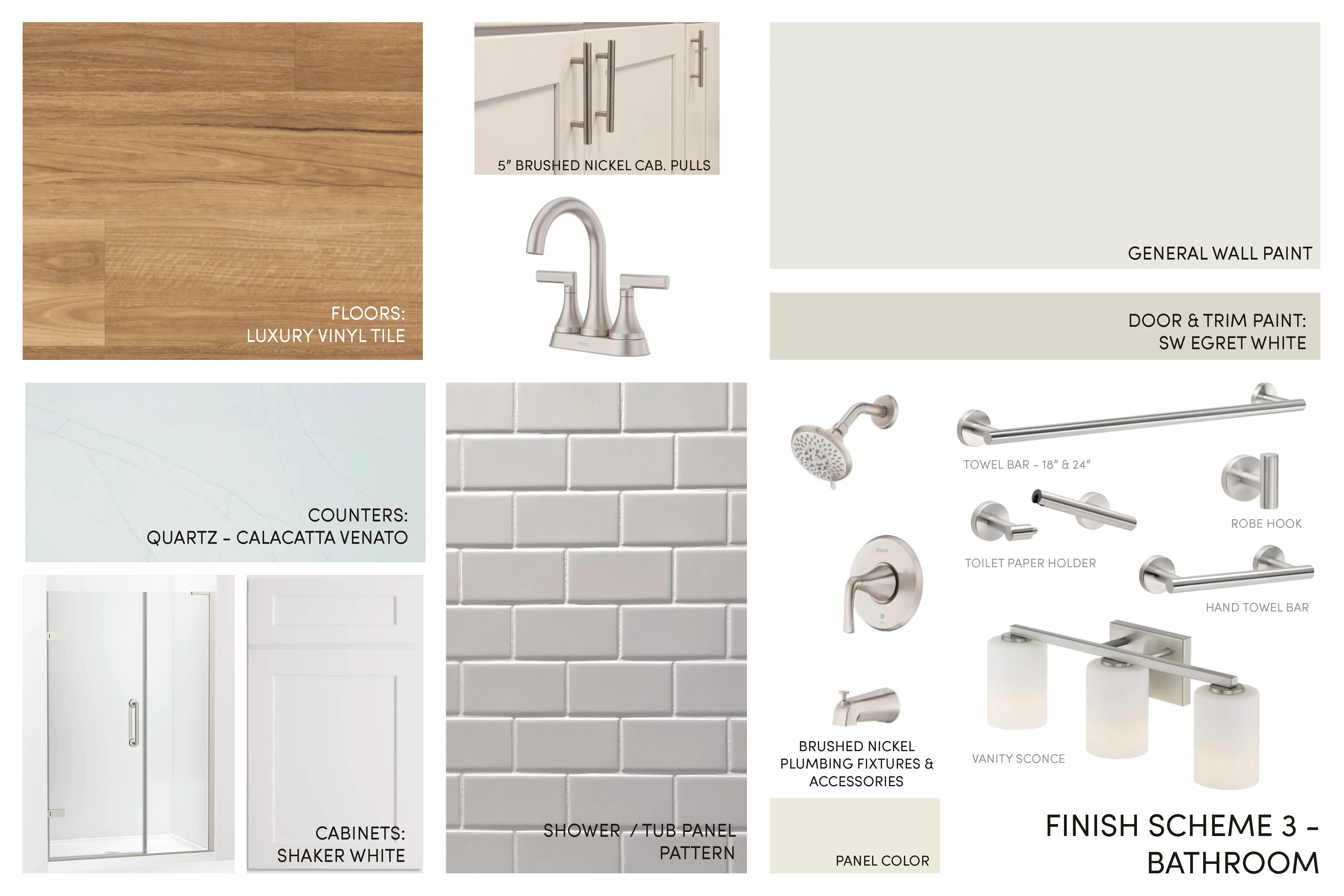 Images of the finishes included in these units