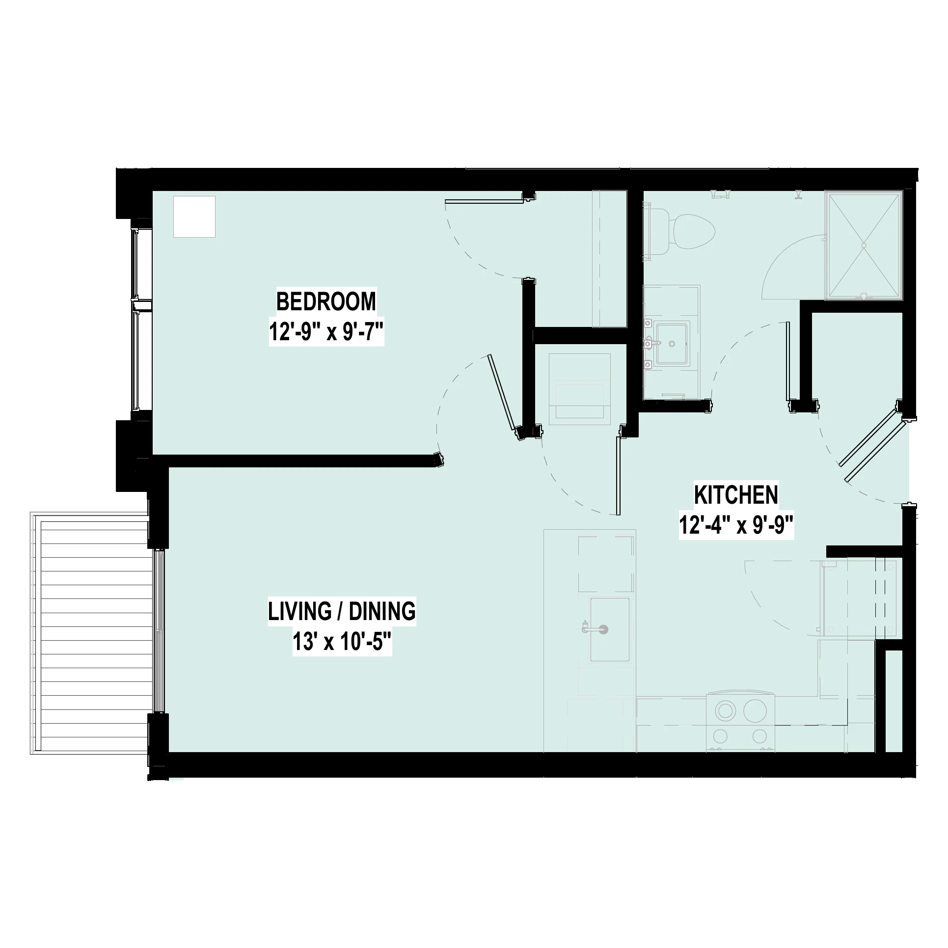 One apartment floor plan at City Summit Apartments