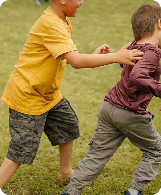 Enfants au camp pédagogique