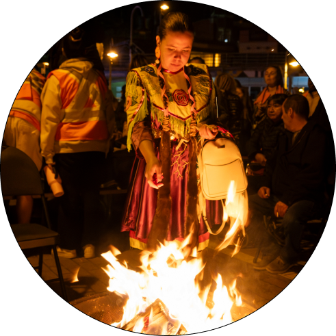Activité autour du feu