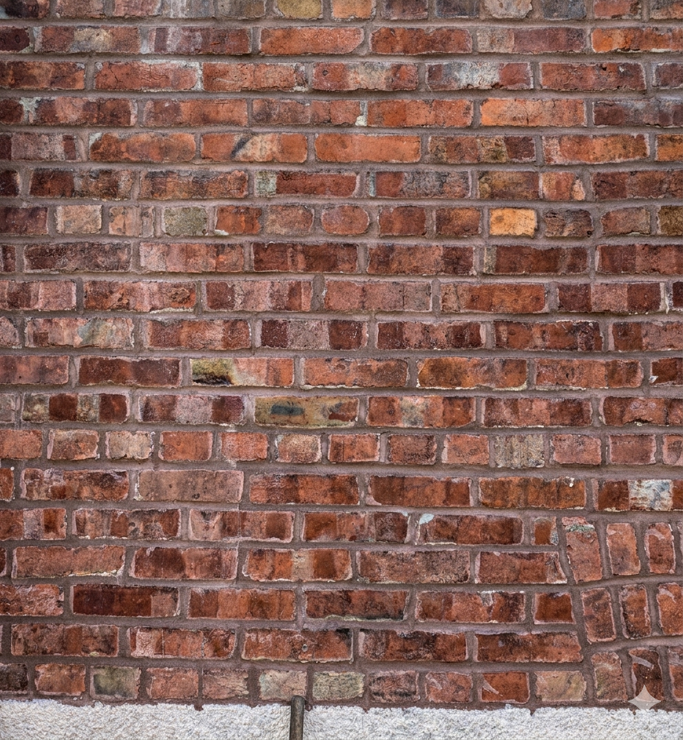 Brick facade before moisture protection treatment in Montreal
