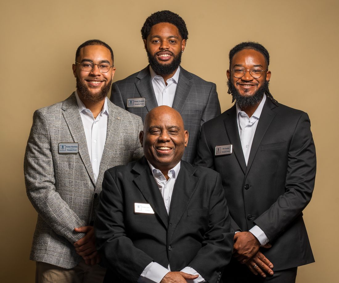 The Business Plans Plus team: Kenny Hawkins, Daunte Benjamin, Rodney Jones and Eli Fisher