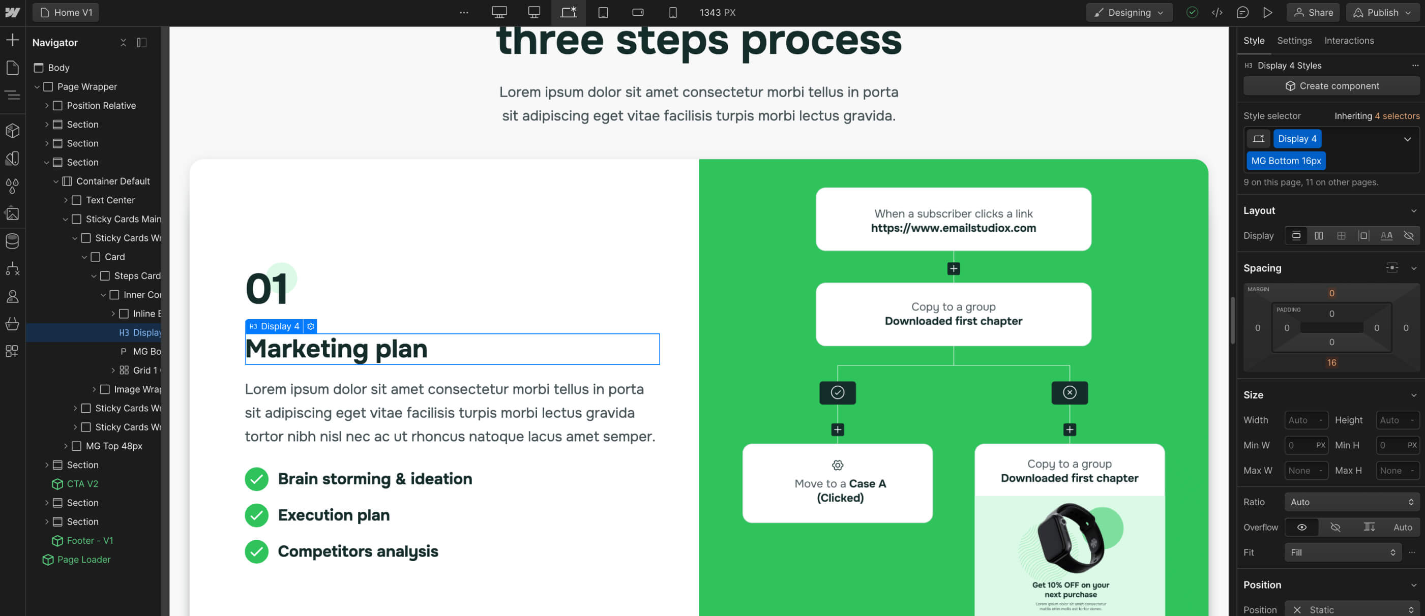 Static Content - Emailstudio X Webflow Template