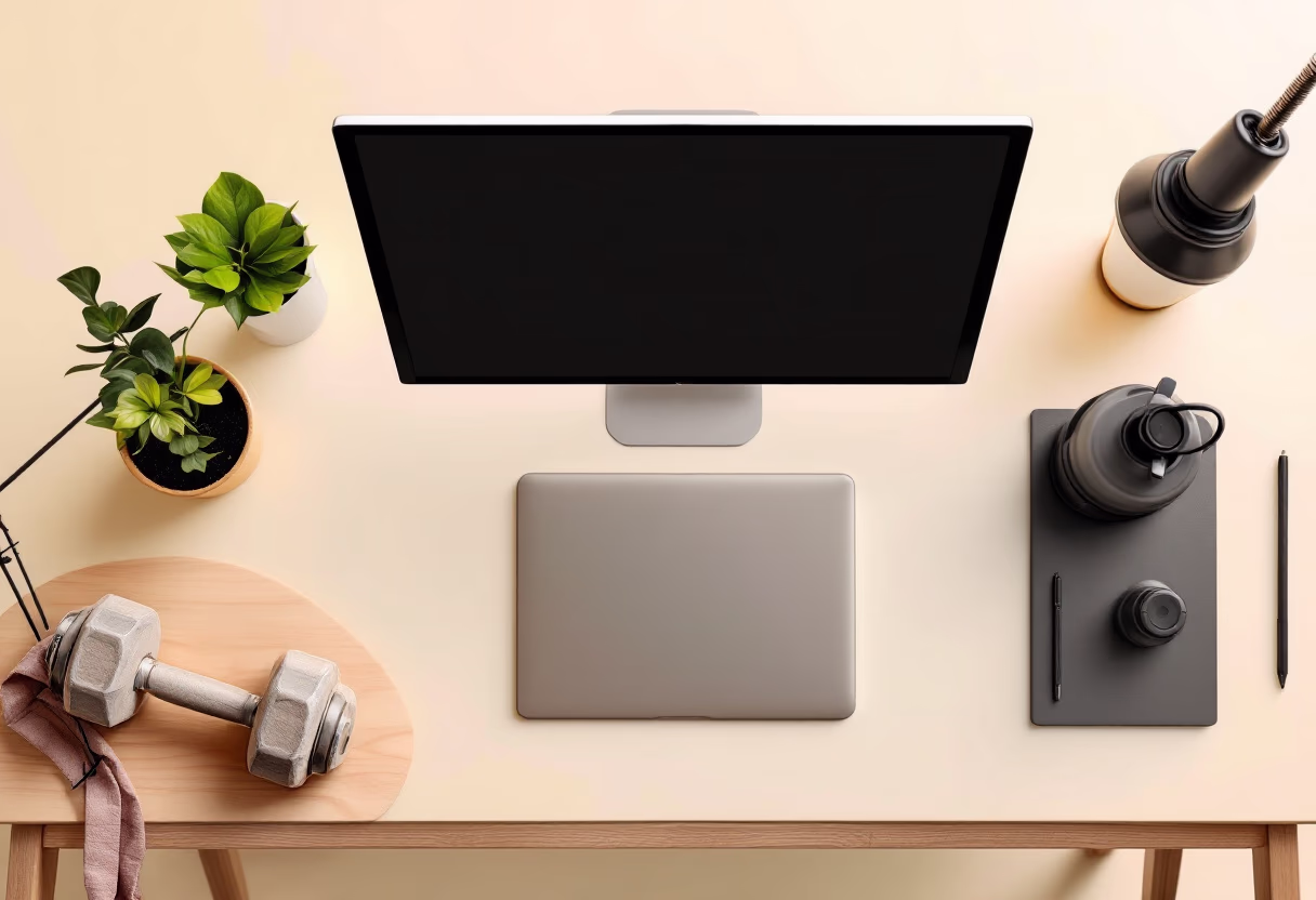 [background image] background image of office desk (for a gym)