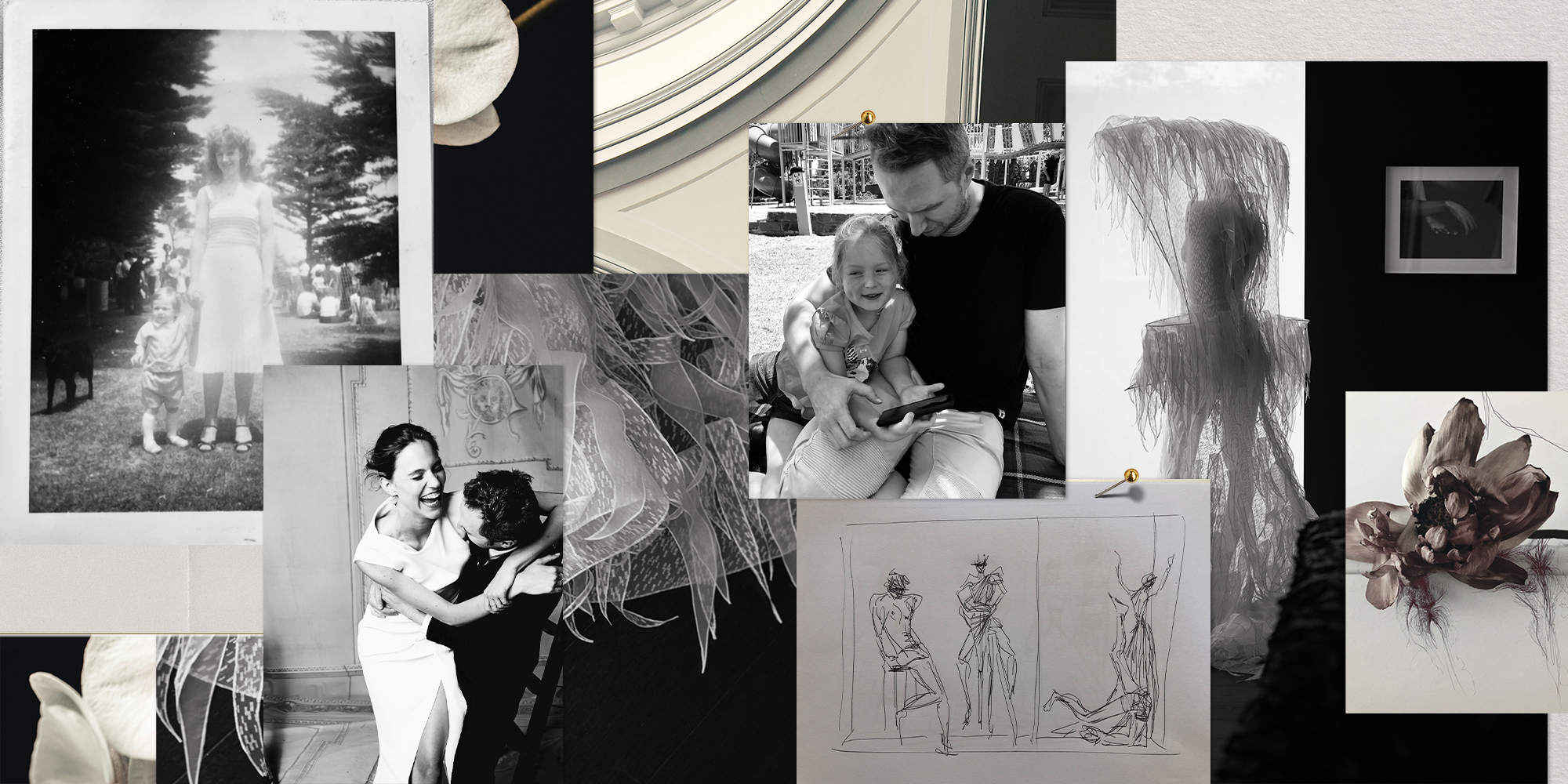 Black and white photo collage from Toni