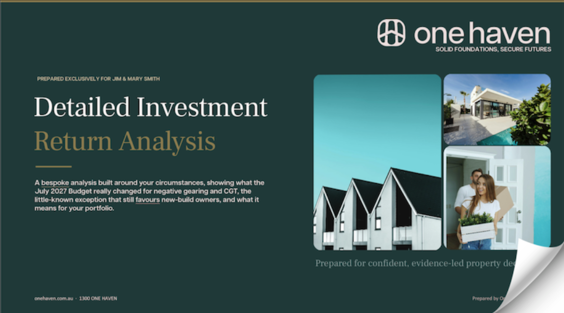 Cover of the One Haven Detailed Investment Return Analysis