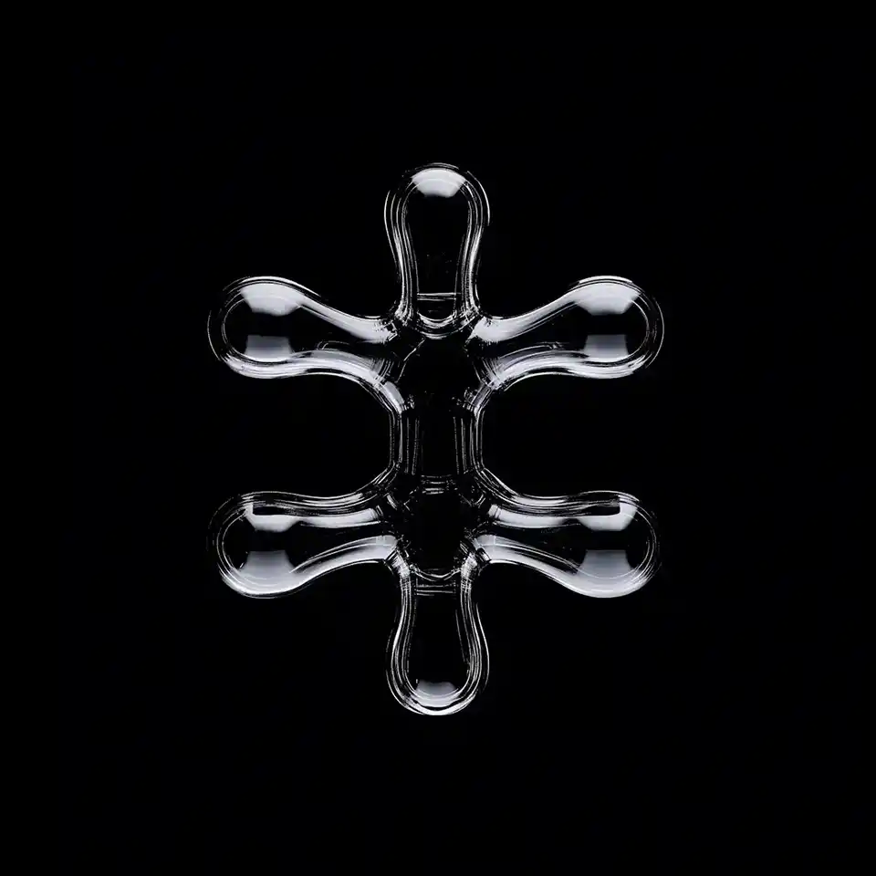 organic chrome shape modern abstract render