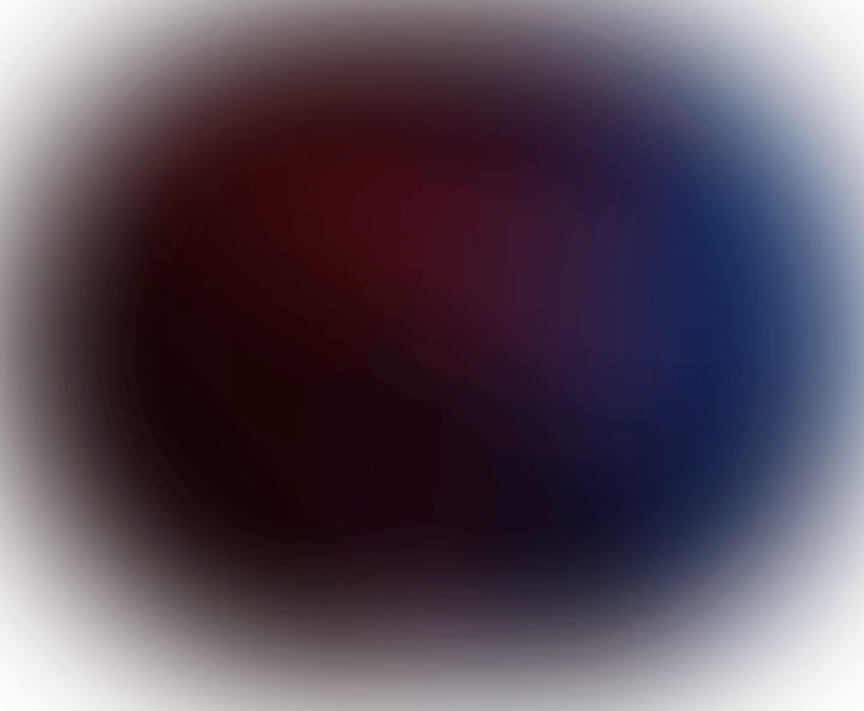 Abstract dark gradient background with deep red and blue circular shading.